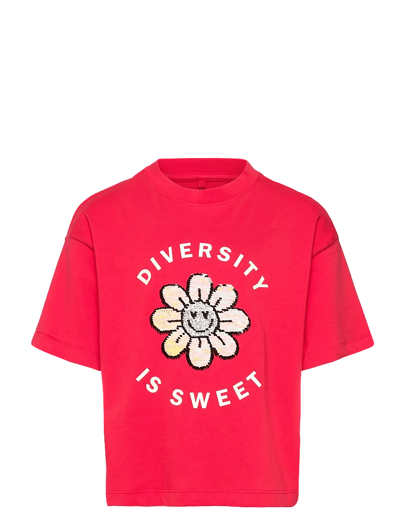 The New - TNNinette OS S_S Tee - kortärmade t-shirts - poppy red - 2