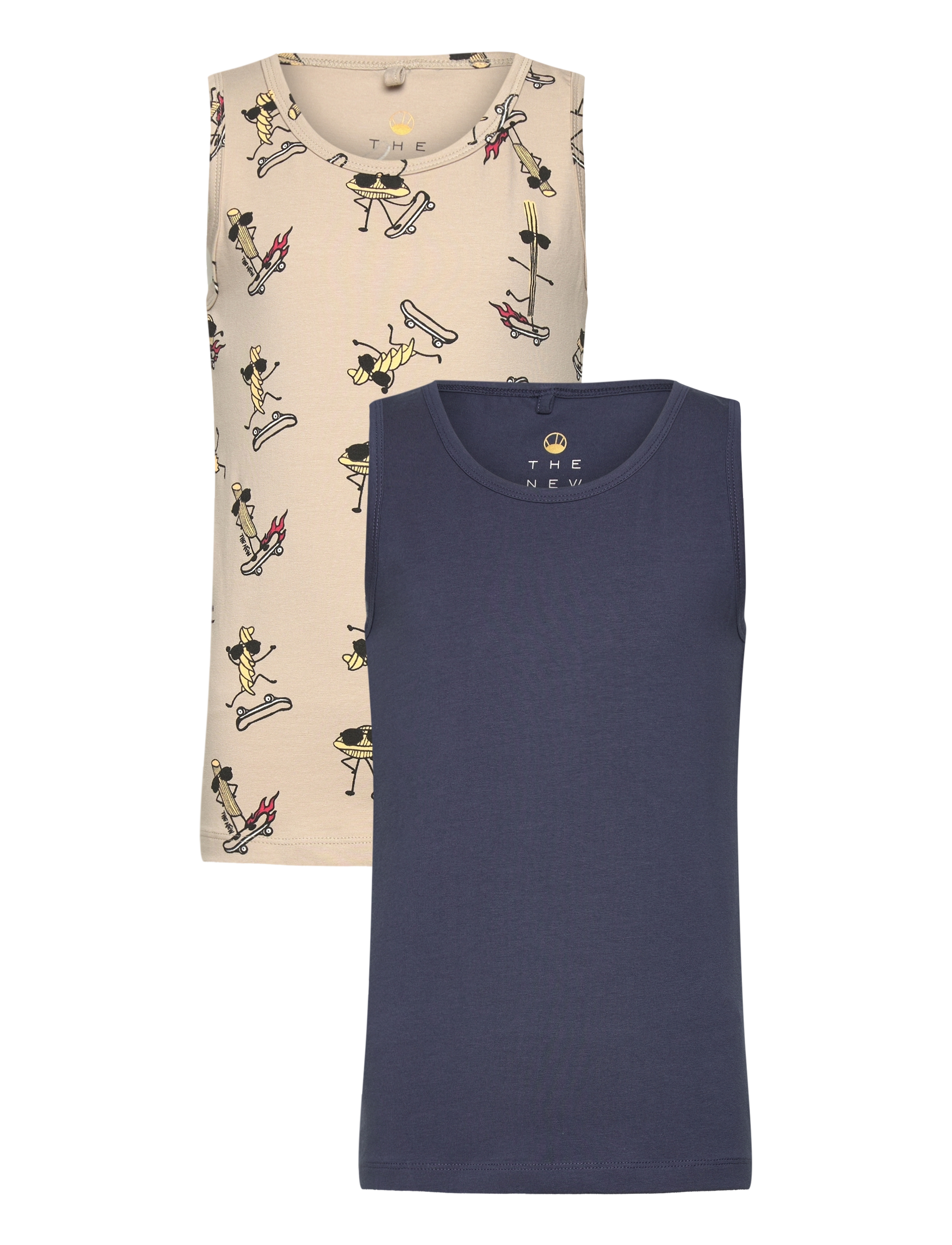 The New Tnthe Tank Top 2-Pack, 146/152, T-shirts, Marineblau - Sleeveless, Kinder