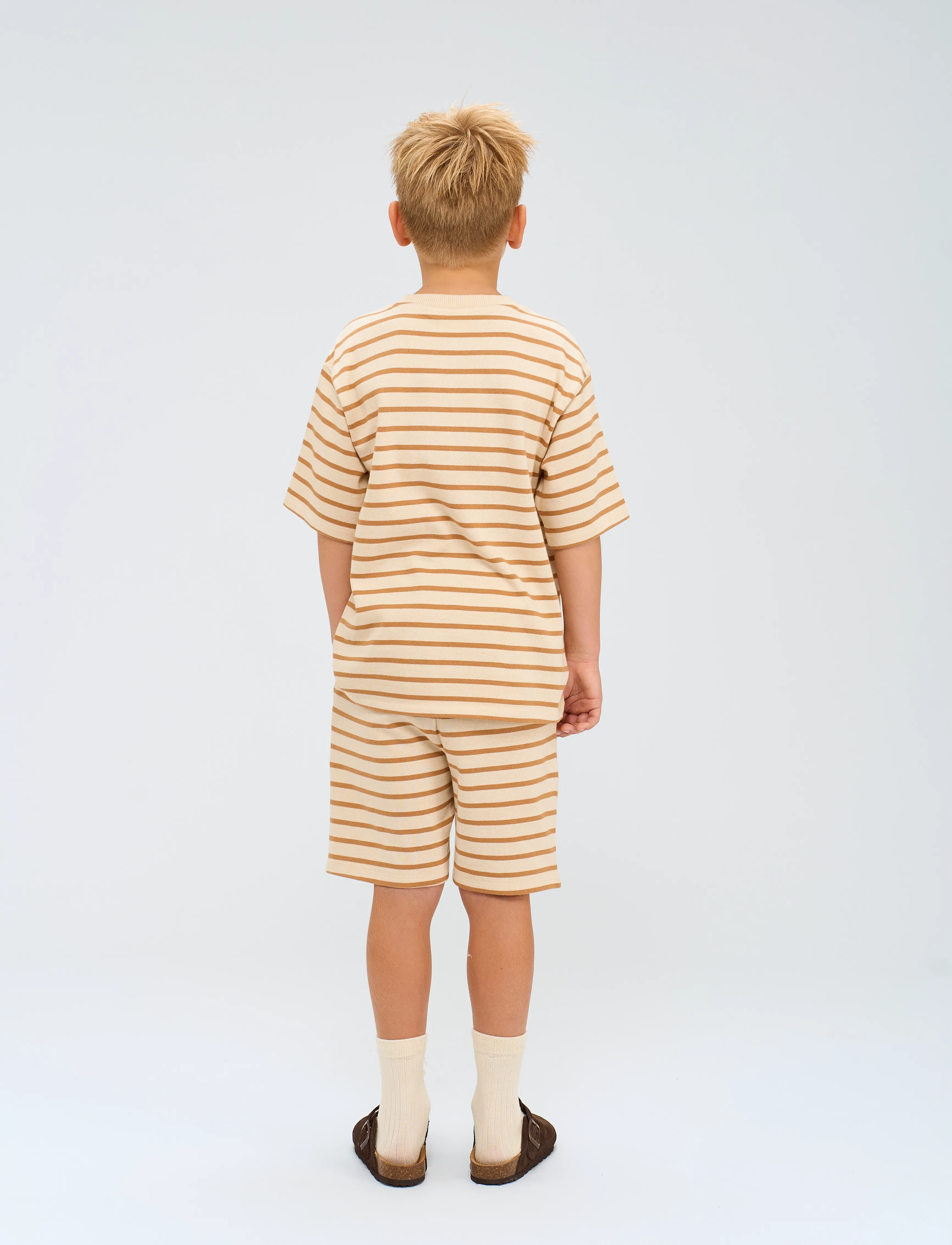 The New - TNNero Shorts - sweatshorts - indian tan striped - 3