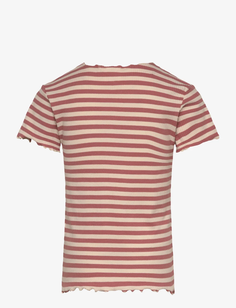 The New - TNMoore S_S Collar Rib Tee - kortärmade t-shirts - old rose striped - 1
