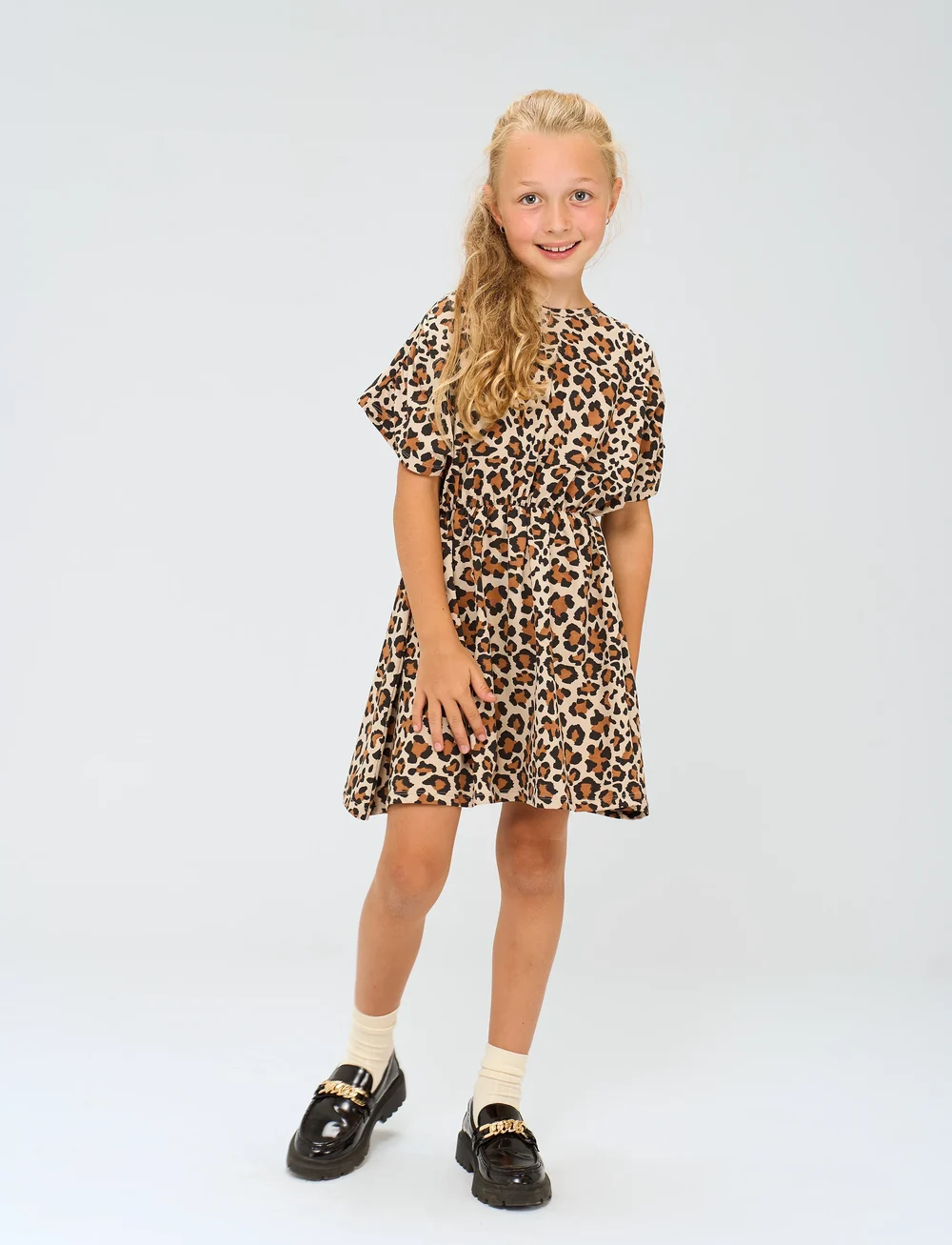 The New - TNOrella S_S Dress - short-sleeved casual dresses - feather gray aop - 0