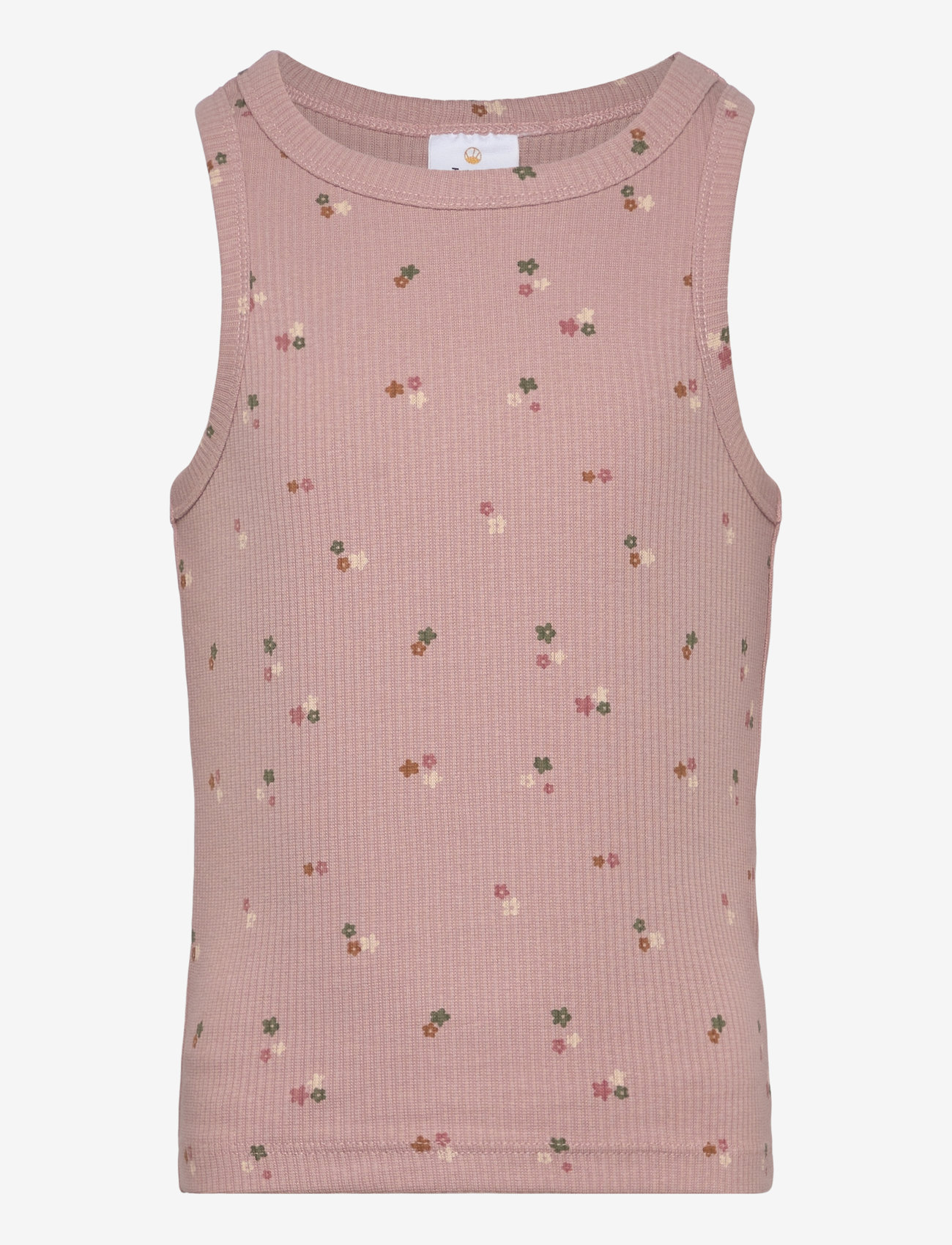 The New - TNOreta Short S_L Rib Top - Ærmeløs undertrøje - adobe rose aop - 0