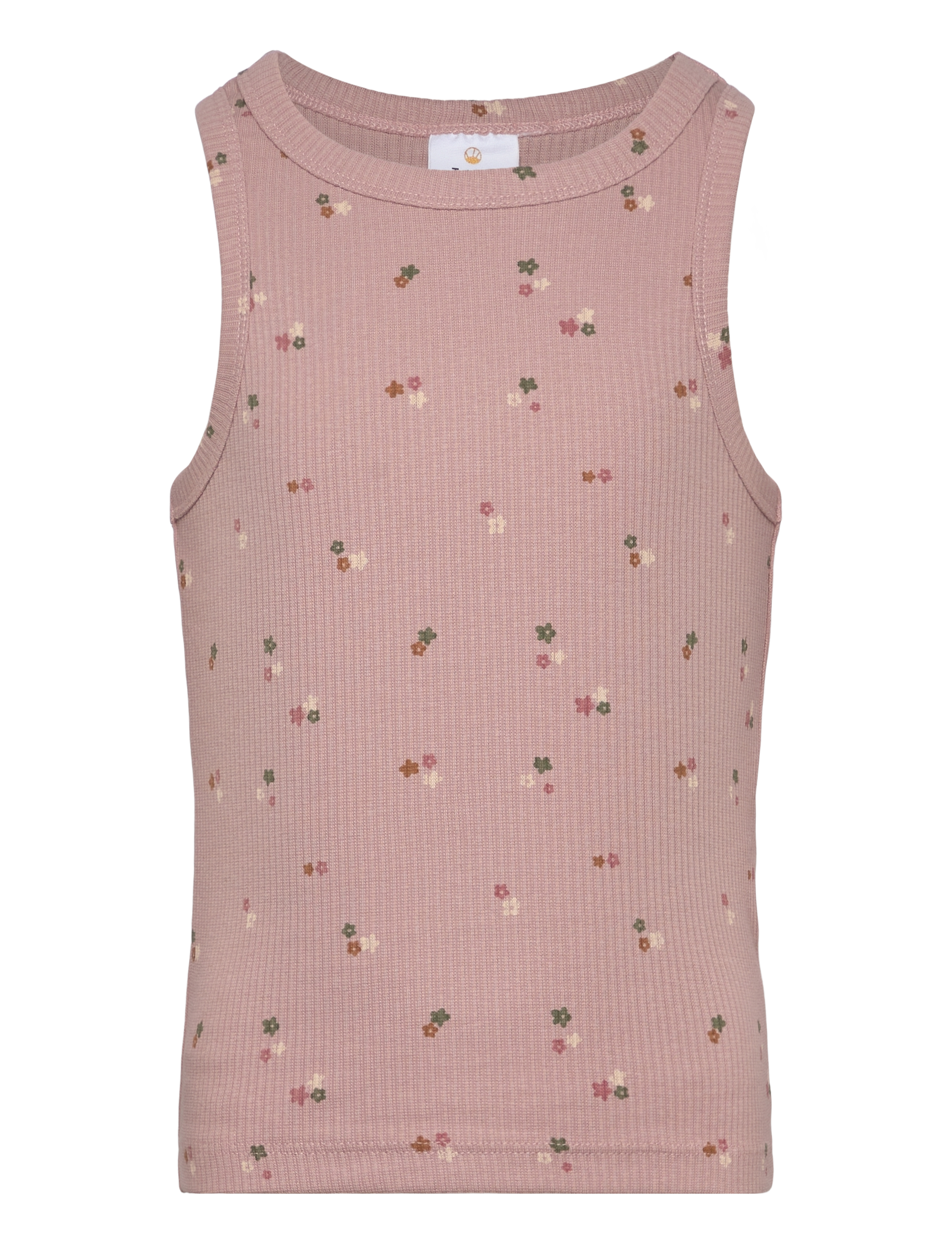 The New TNOreta Short S_L Rib Top - Overdele - ADOBE ROSE AOP / purple