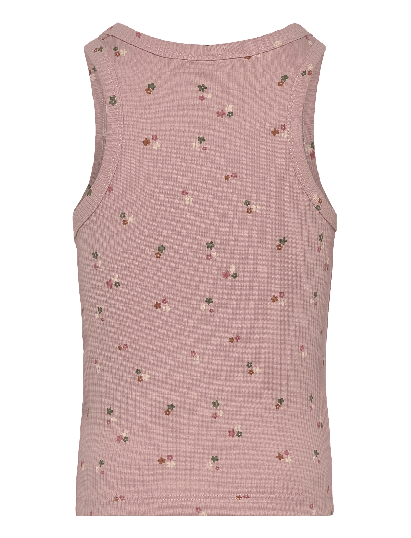 The New - TNOreta Short S_L Rib Top - Ærmeløs undertrøje - adobe rose aop - 1