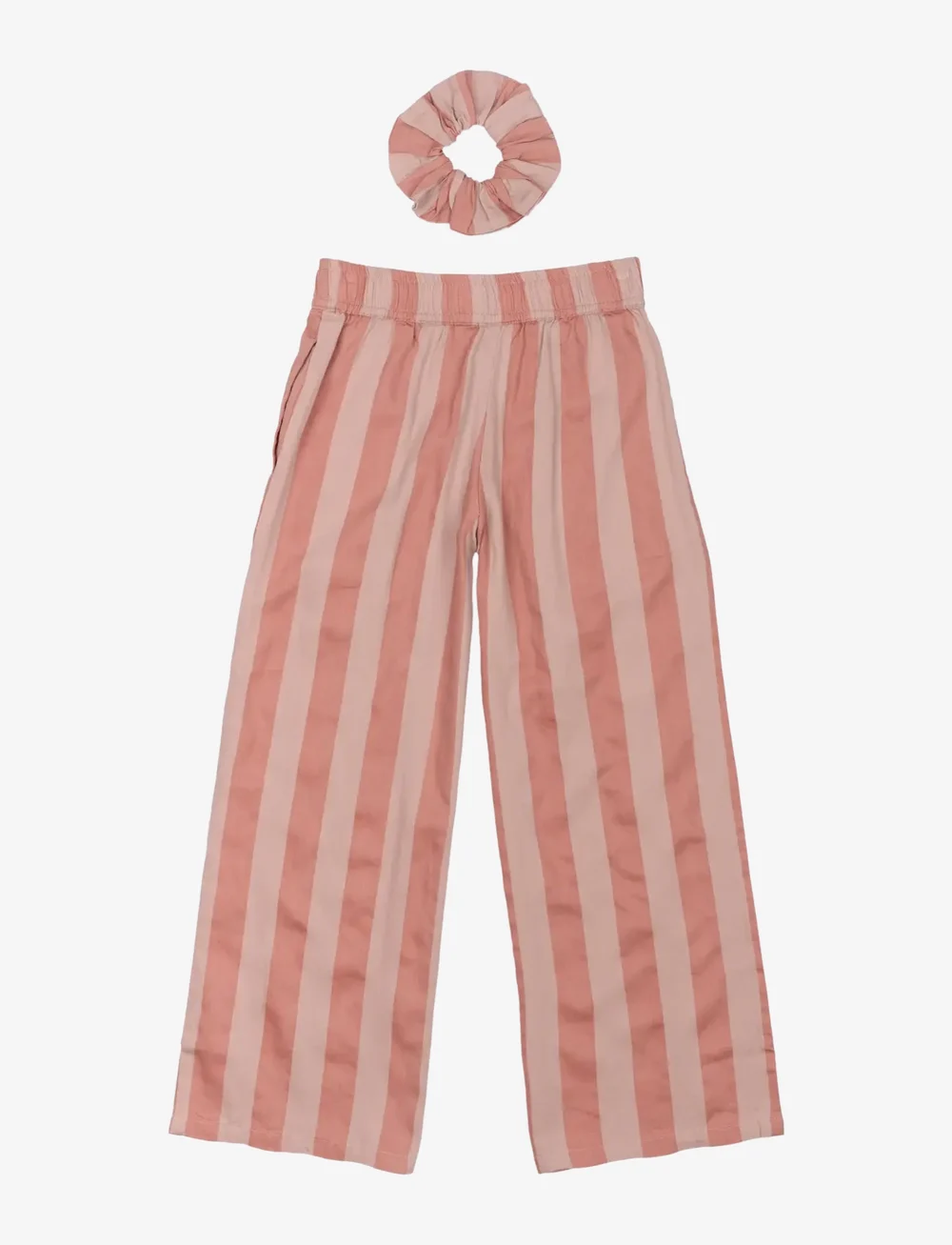 The New - TNOfelia Wide Pants - mjukisbyxor - old rose striped - 1