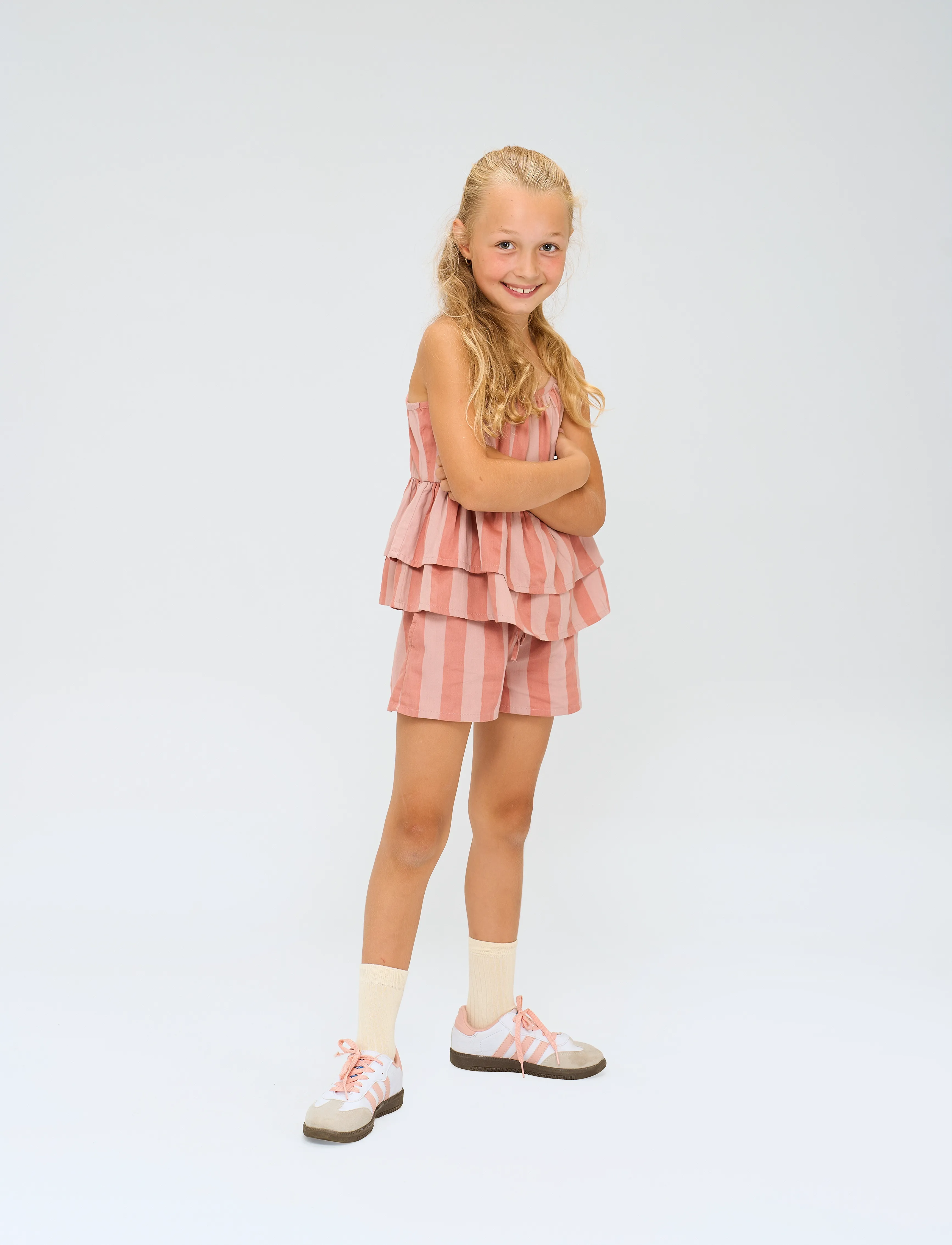The New - TNOfelia Shorts - old rose striped - 2