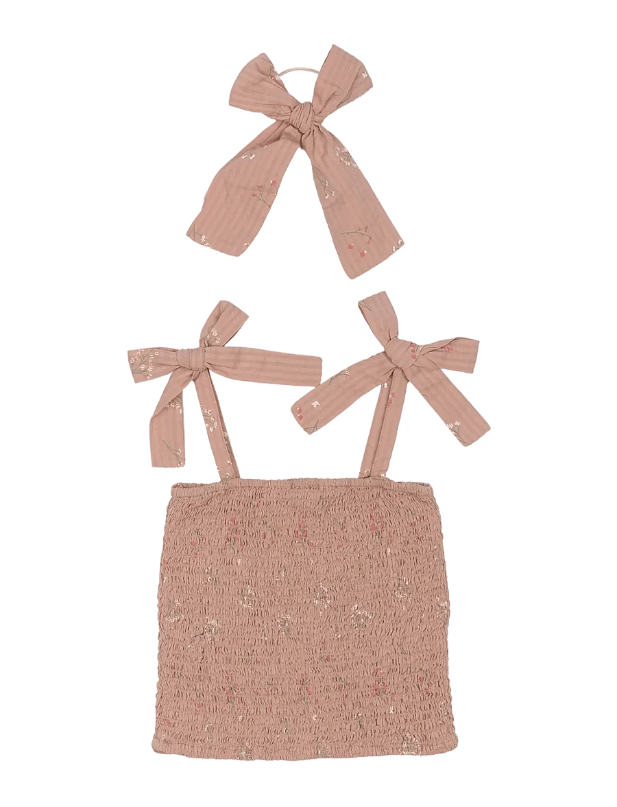 The New - TNOlinam S_L Smock Top - blússur og kyrtlar - adobe rose aop - 0