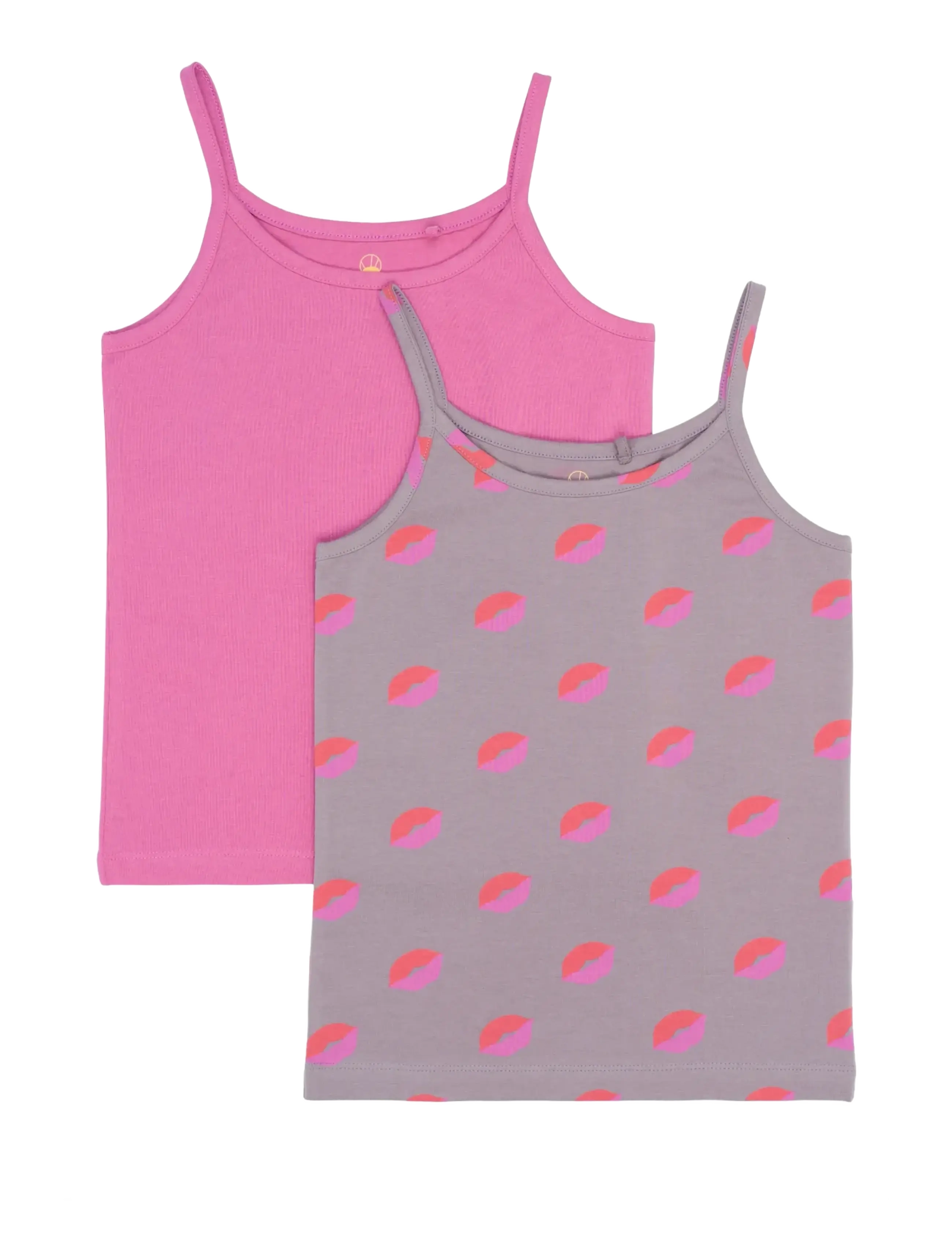 THE NEW Tnthe New Strap Oberteil 2-Pack Pink - 98/104 - Kinder