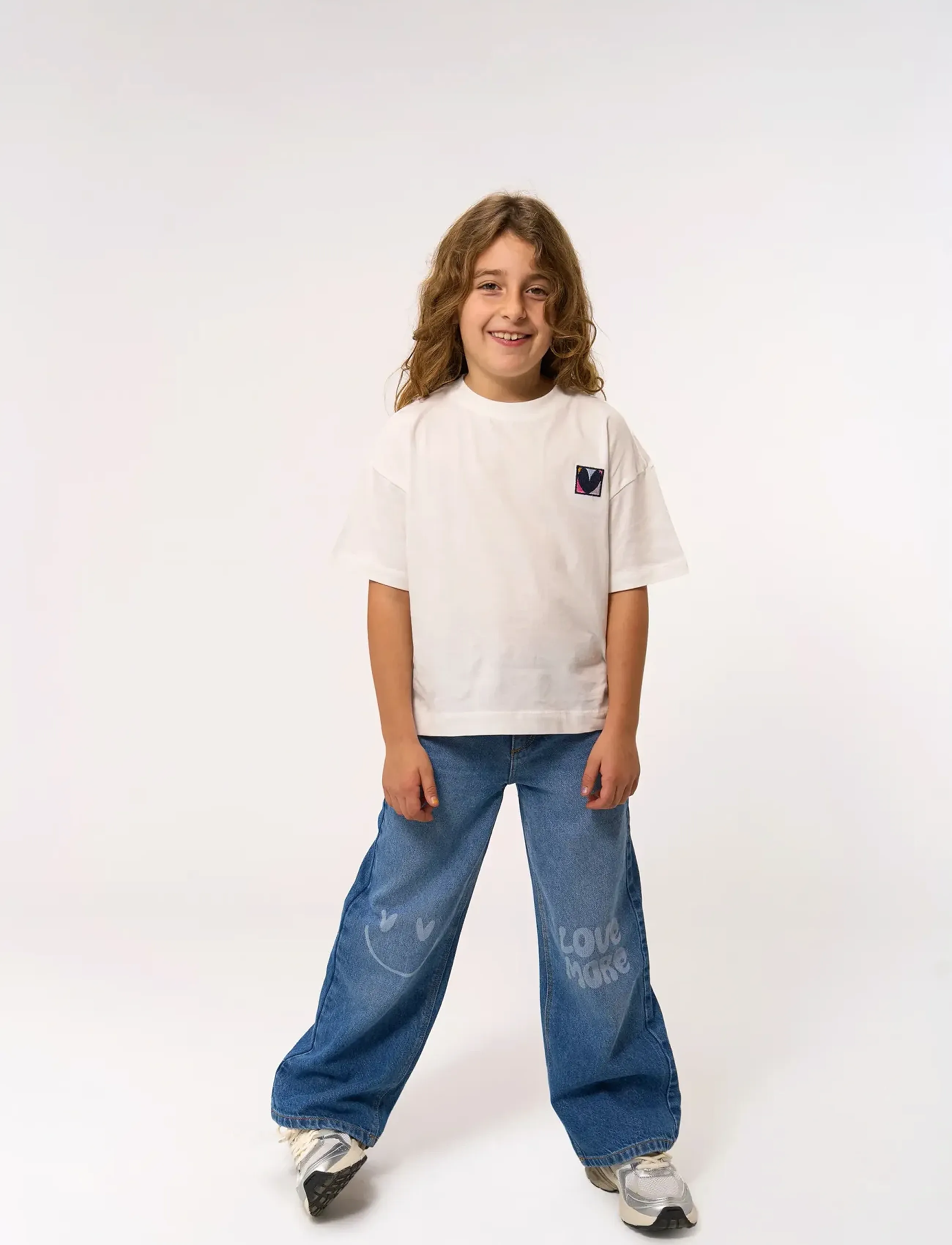 The New Tnperley Os S_S Tee, 110/116, White, T-Shirts > Kortærmede, Børn