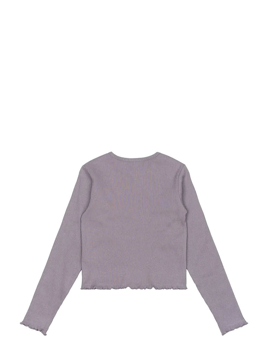 The New - TNPerrin Short L_S Rib Tee - pikkade varrukatega t-särgid - gray ridge - 1