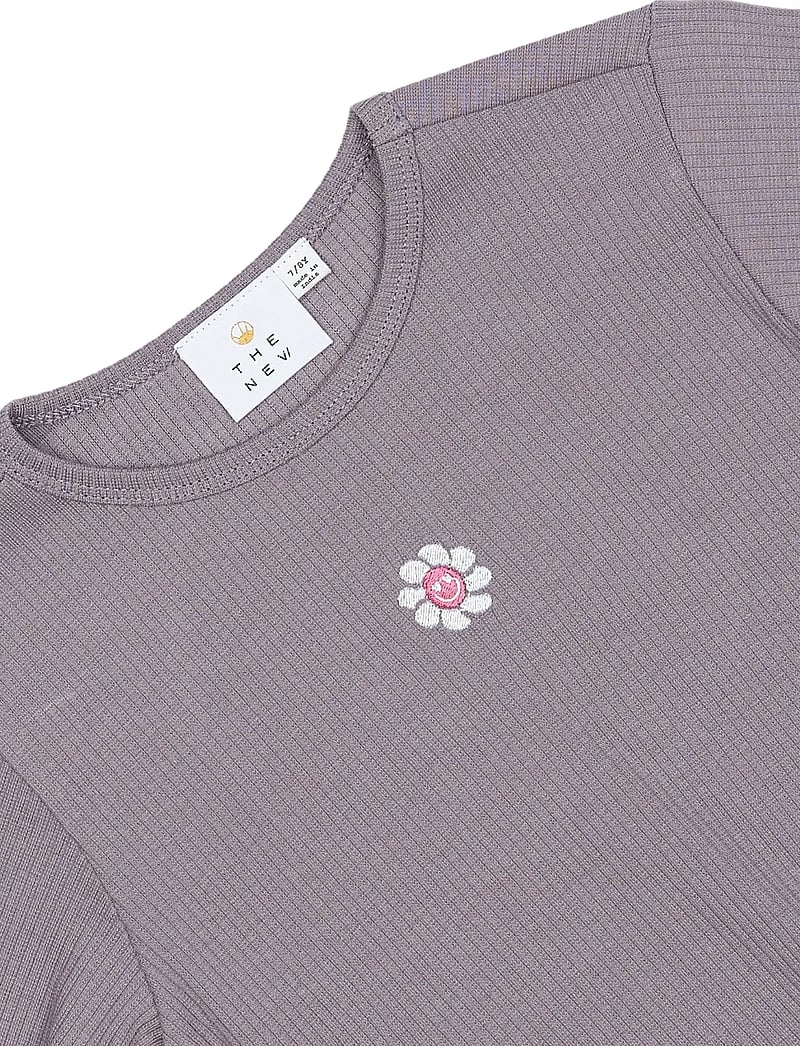 The New - TNPerrin Short L_S Rib Tee - długi rękaw - gray ridge - 2