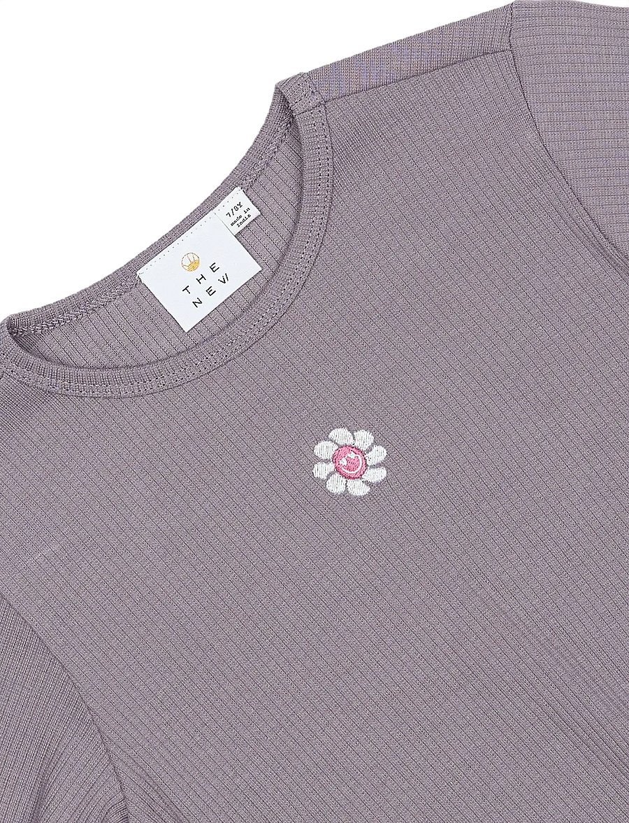 The New - TNPerrin Short L_S Rib Tee - pikkade varrukatega t-särgid - gray ridge - 2