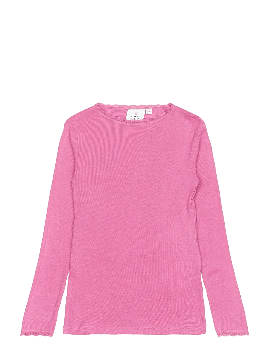 The New - TNLotus L_S Rib Tee - ibis rose - 0