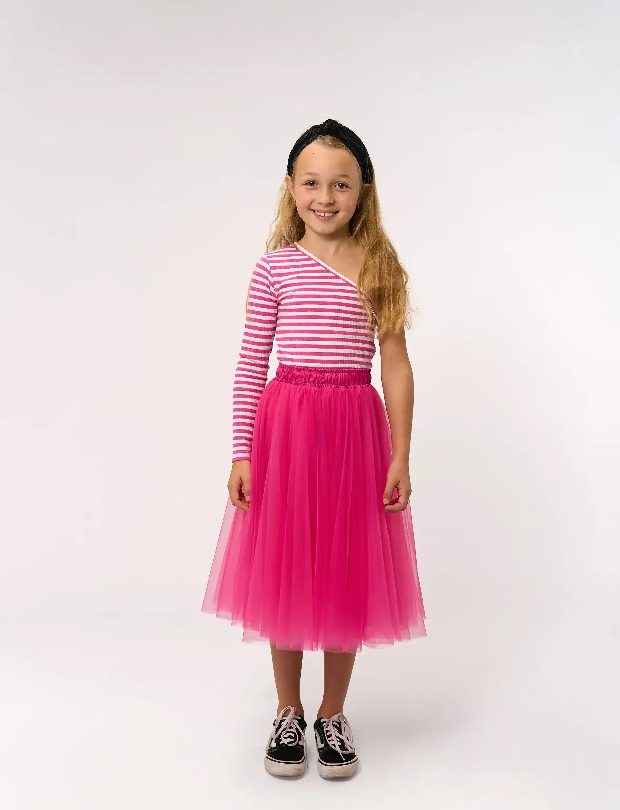 The New Tnmoore One Shoulder Rib Tee, Børn, En Skulder Rib T-shirt, Pink, Str: 158/164