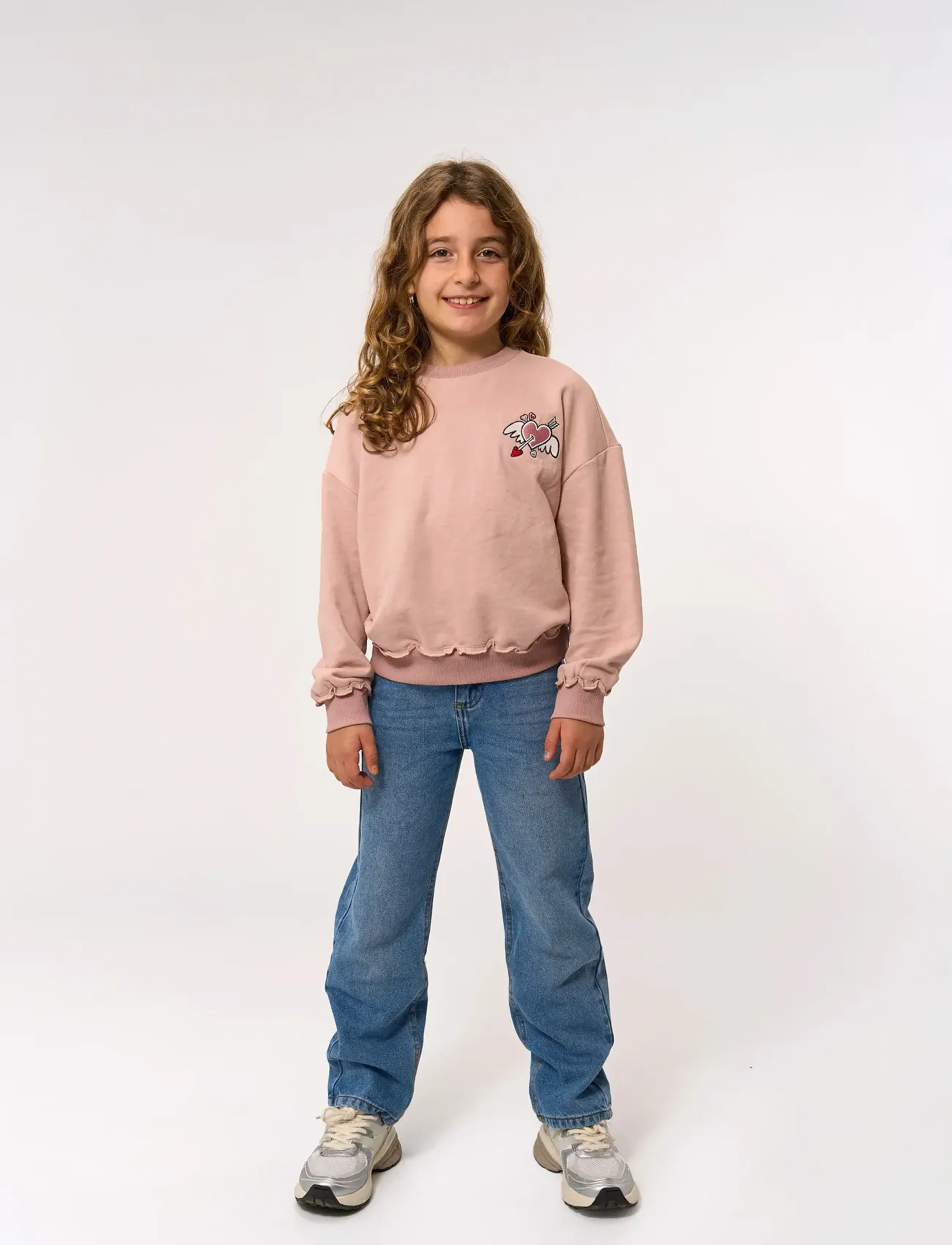 The New Tnprimrose Os Sweatshirt, 146/152, Sweatshirts & Hoodies, Rosa - Sweatshirts, Kinder