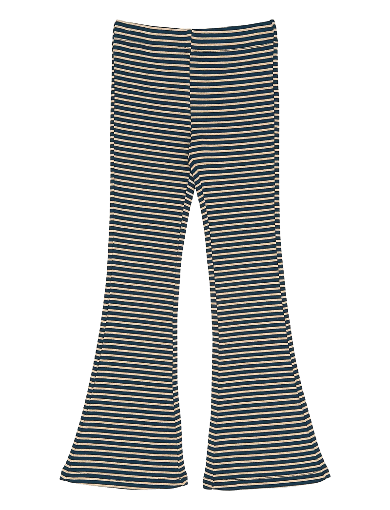 The New - TNPriscilla Flared Rib Pants - leggings - navy blazer striped - 1