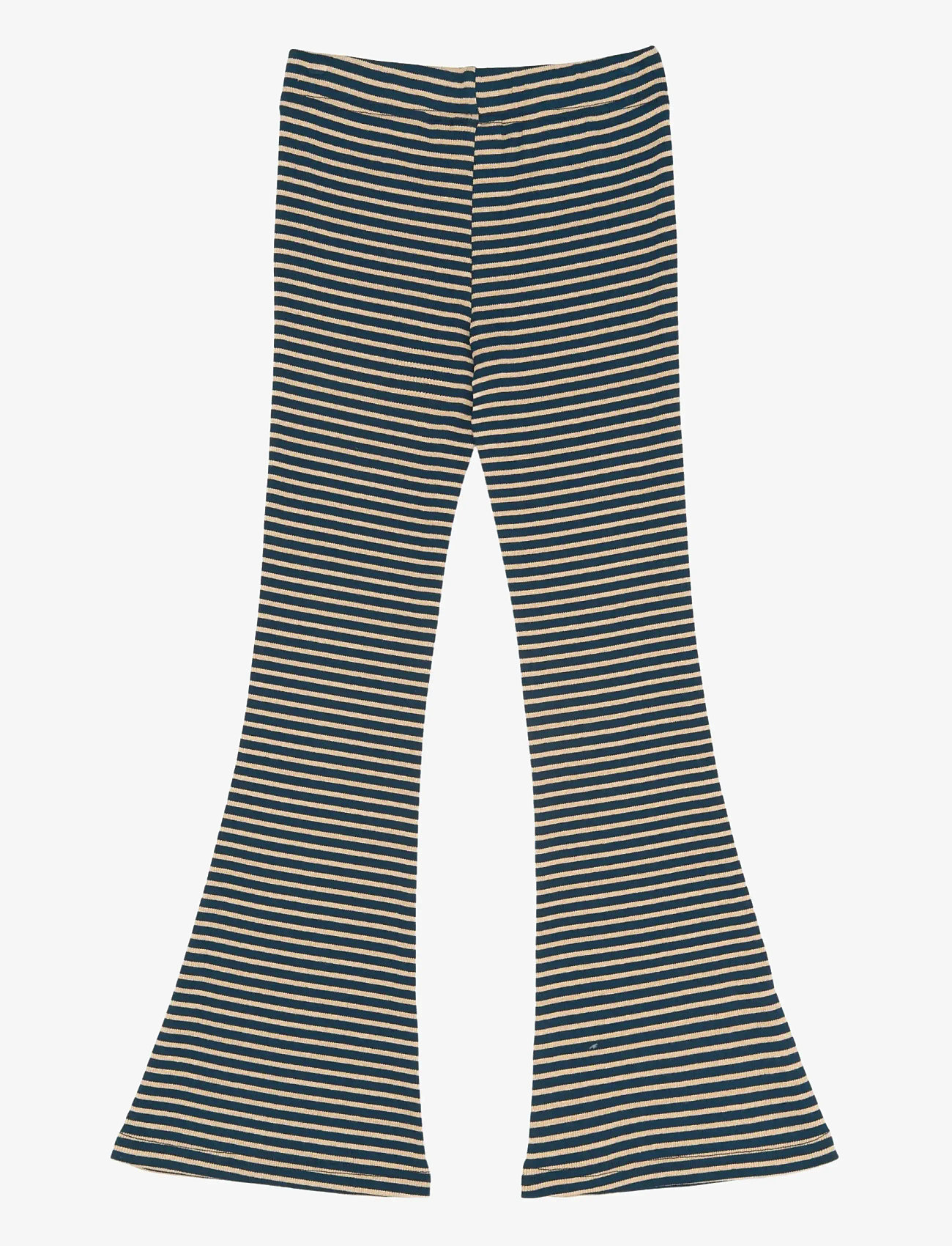 The New - TNPriscilla Flared Rib Pants - leggings - navy blazer striped - 2