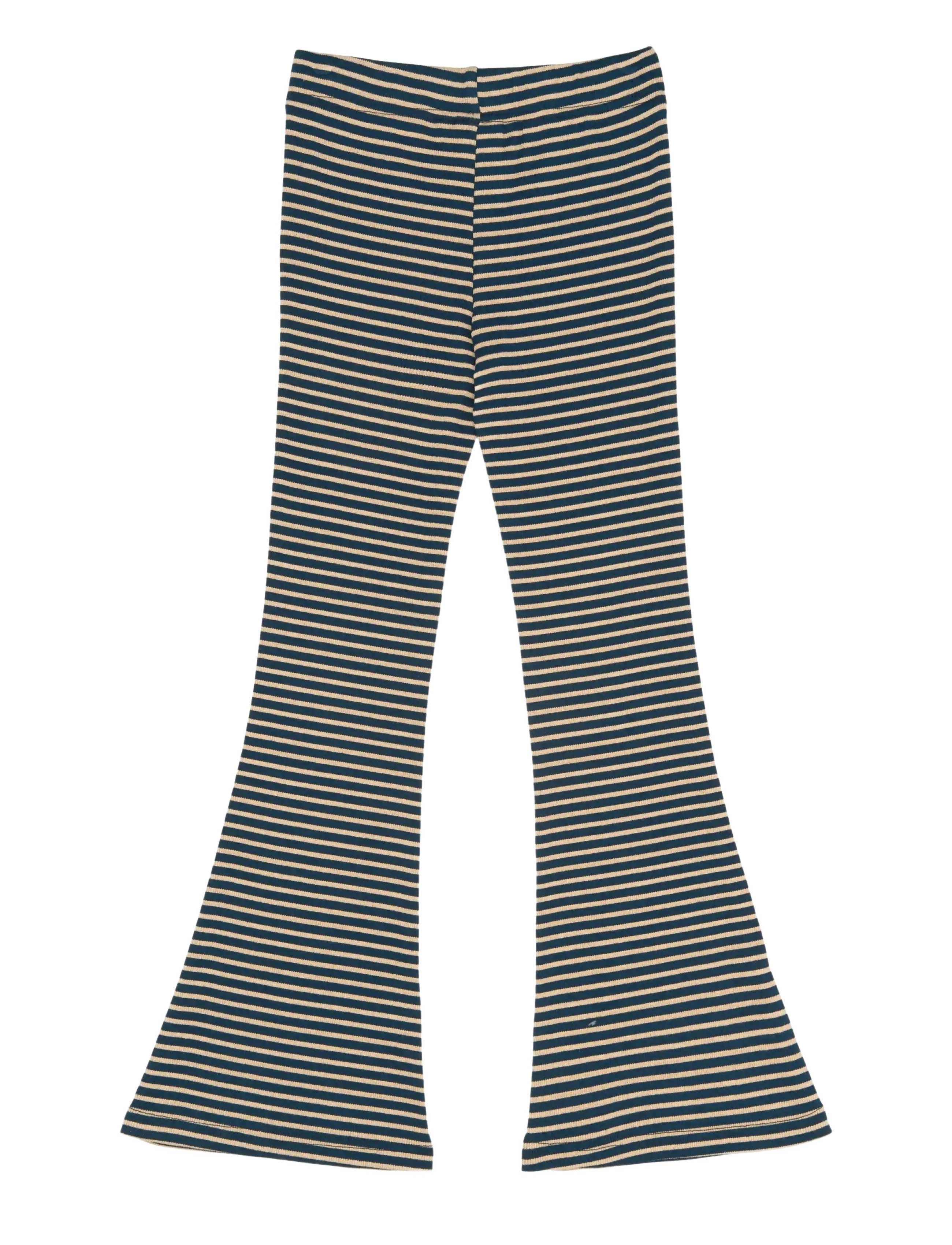 The New - TNPriscilla Flared Rib Pants - legginsit - navy blazer striped - 2