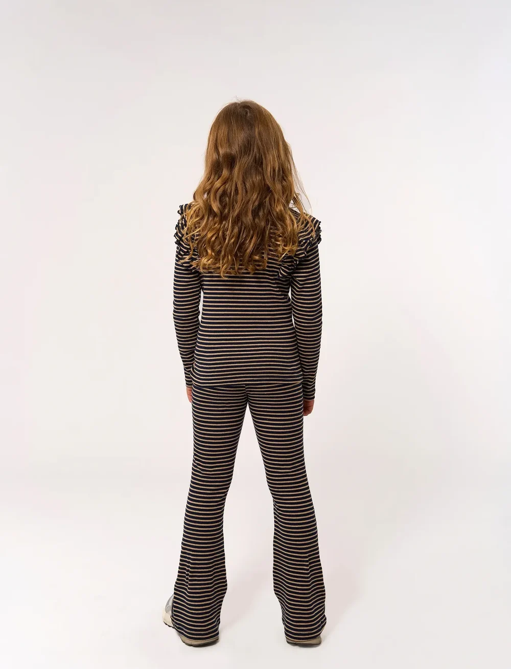 The New - TNPriscilla Flared Rib Pants - leggings - navy blazer striped - 3