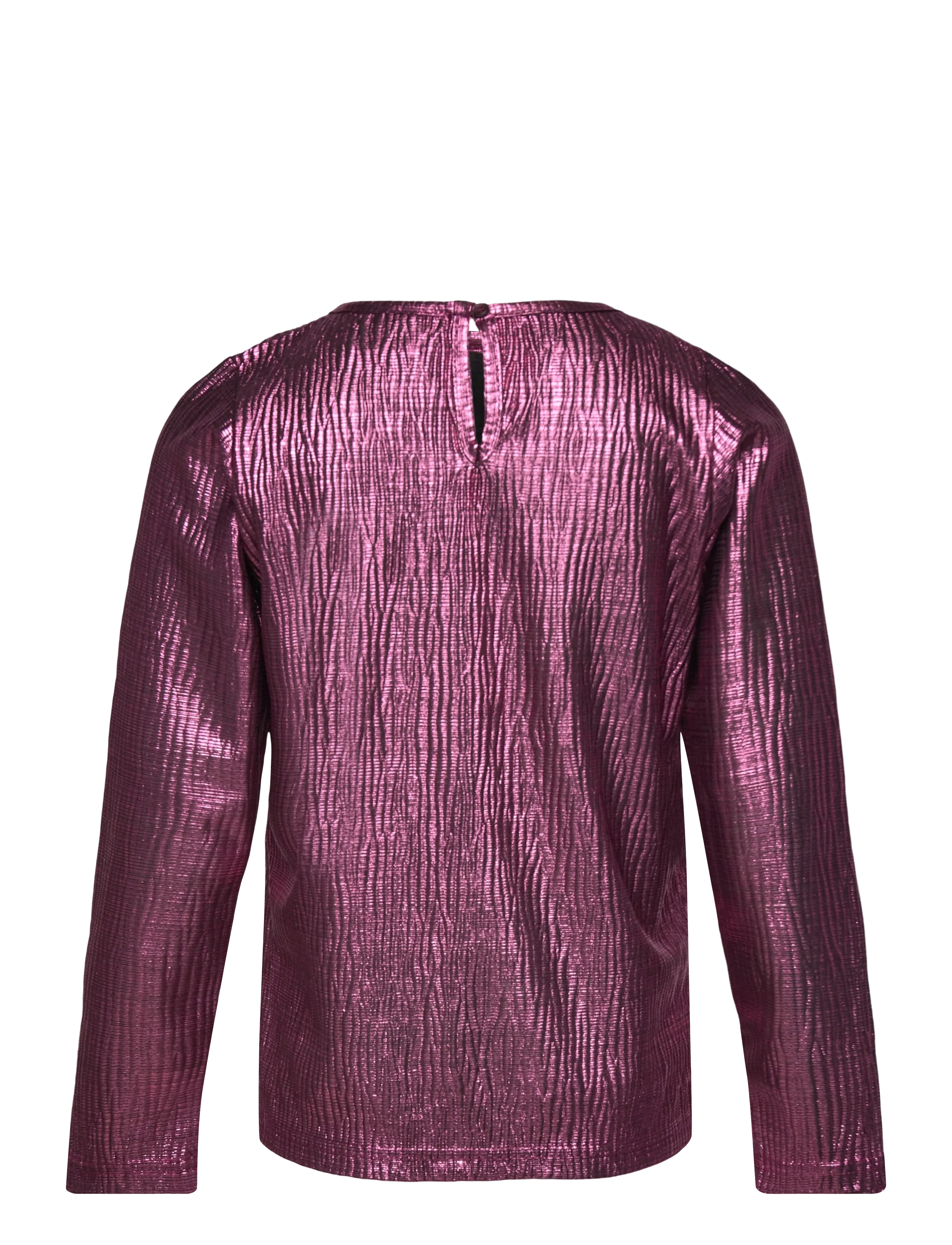 The New - TNPrudence L_S Pleat Tee - t-shirts - ibis rose - 2