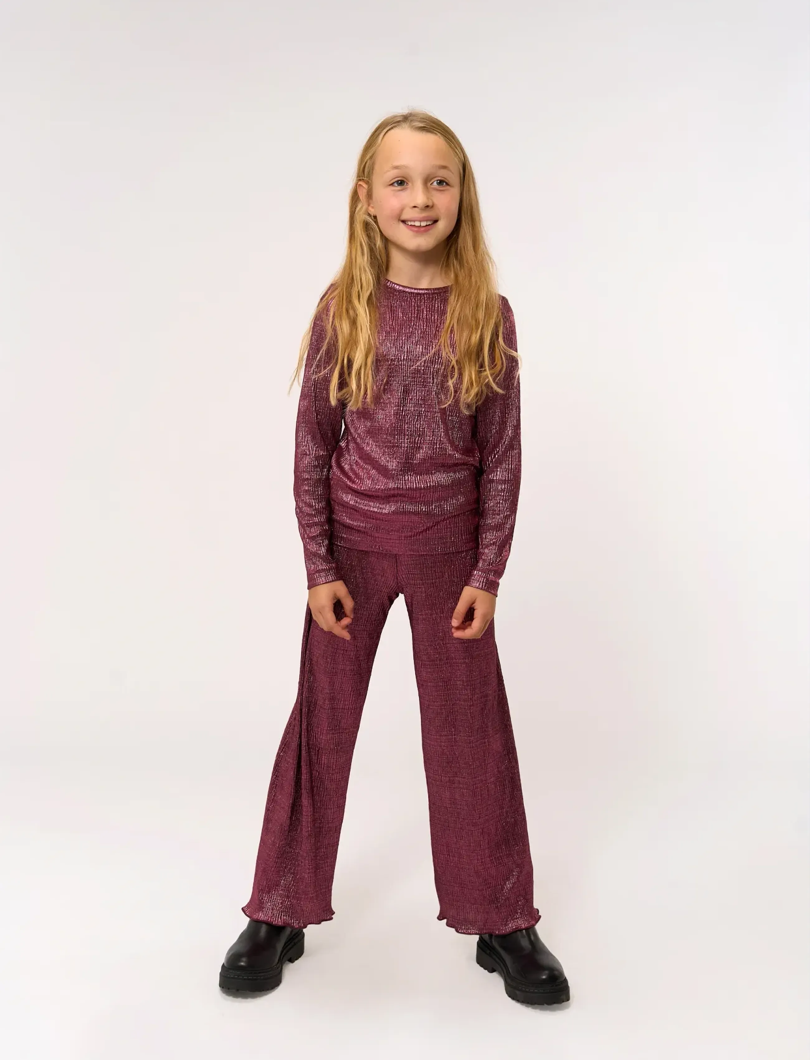 The New TNPrudence L_S Pleat Tee - Alussärgid - IBIS ROSE / purple