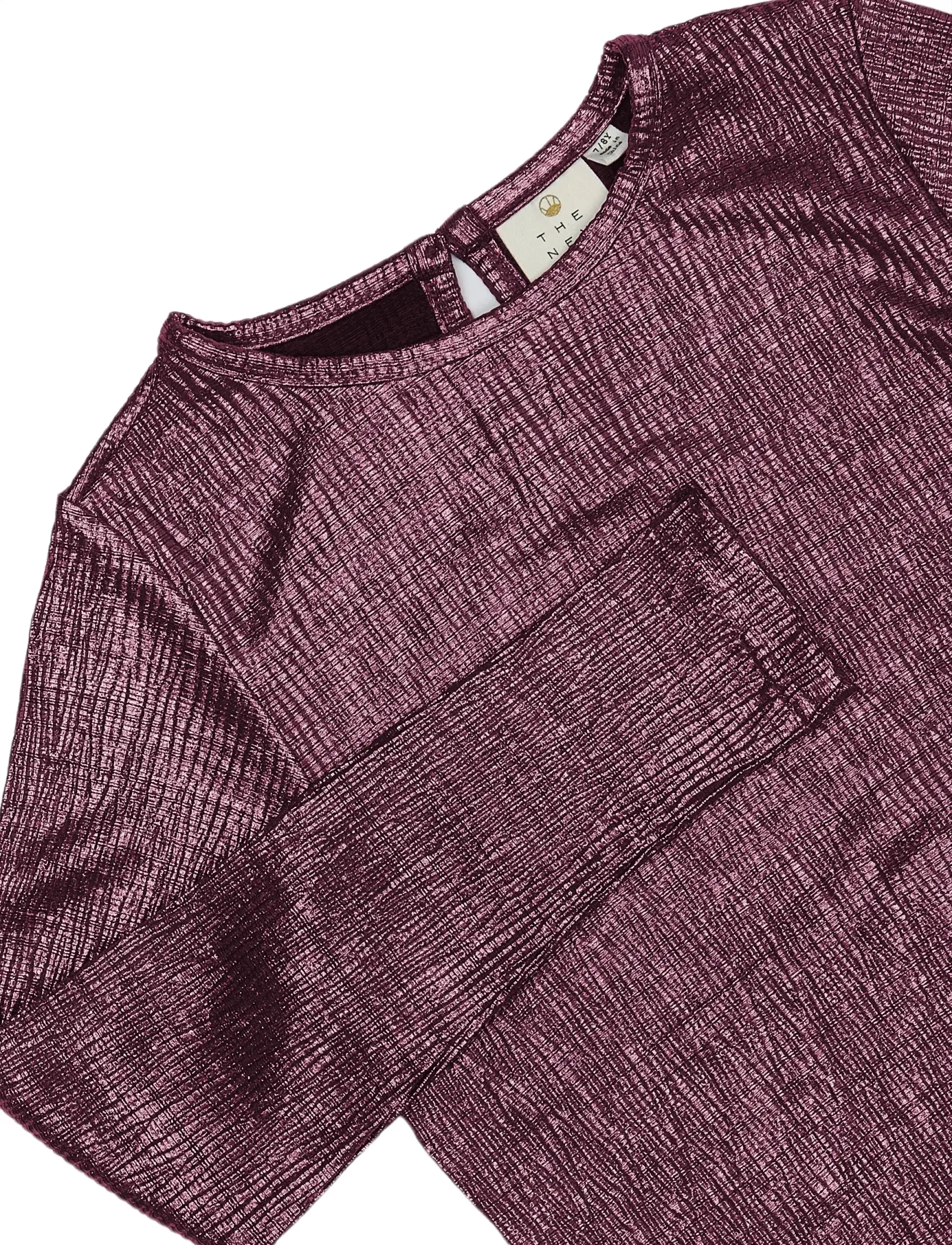 The New - TNPrudence L_S Pleat Tee - t-shirts - ibis rose - 4