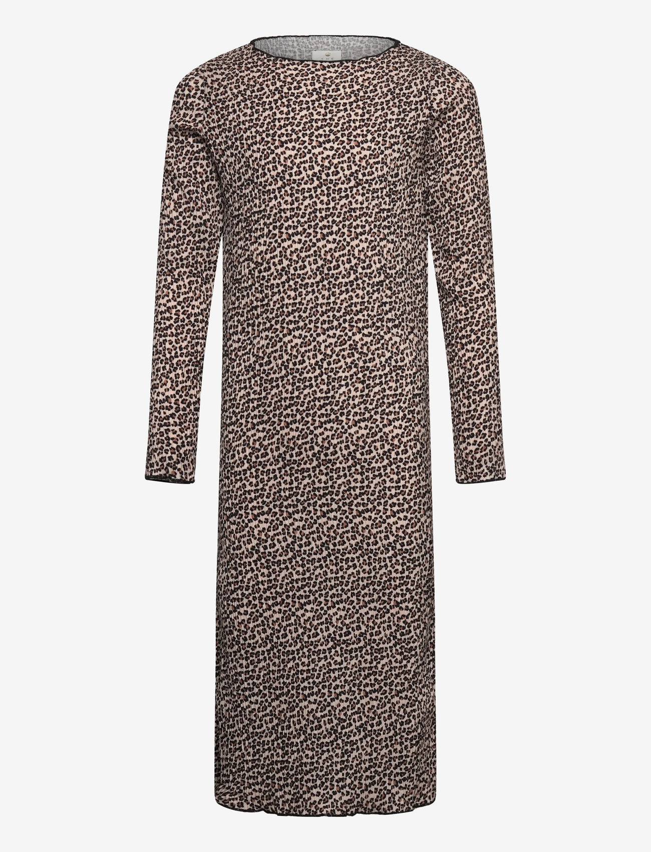 The New - TNPet L_S Pleat Dress - långärmade vardagsklänningar - feather gray aop - 1