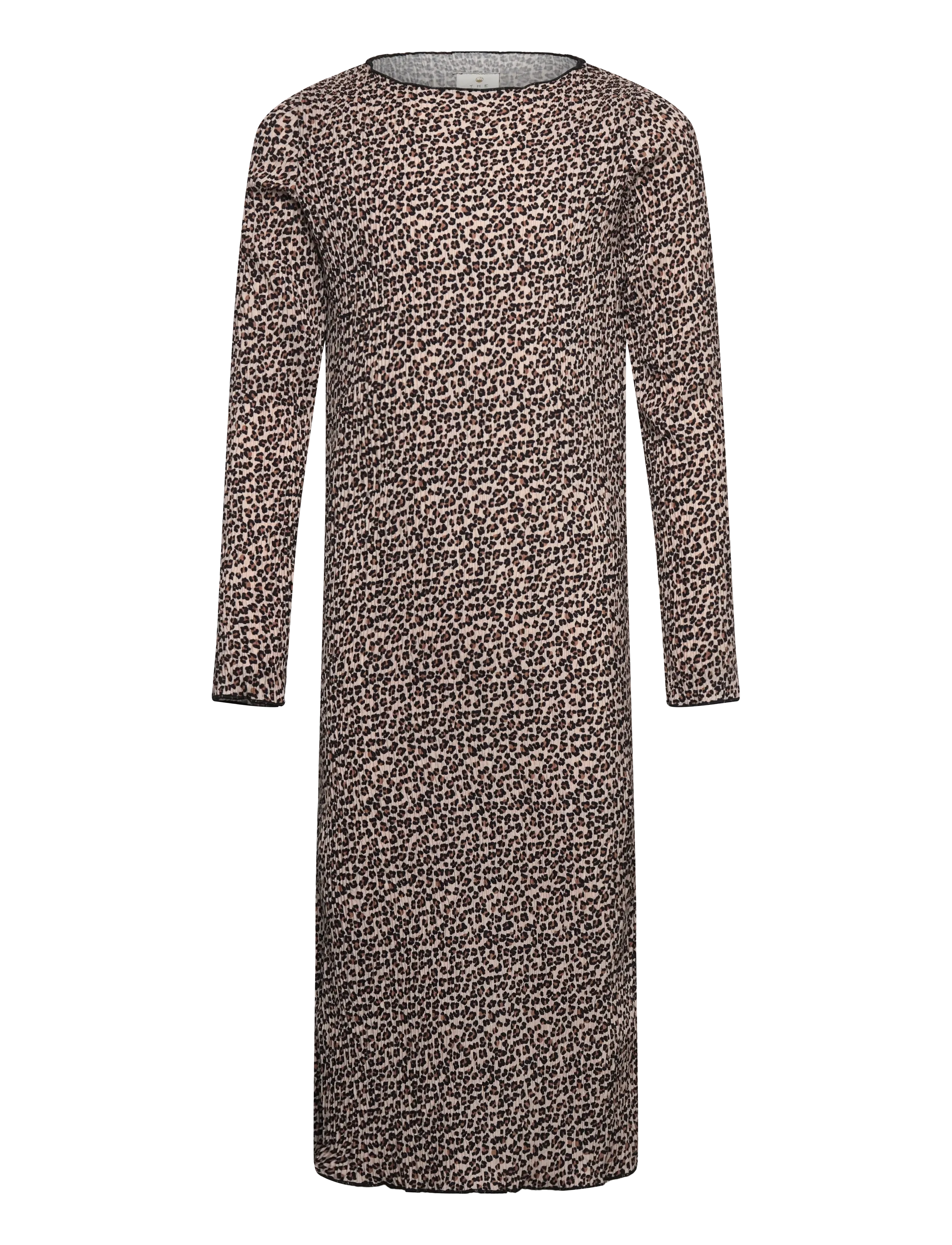 The New TNPet L_S Pleat Dress - 4 for 3 - FEATHER GRAY AOP / brown