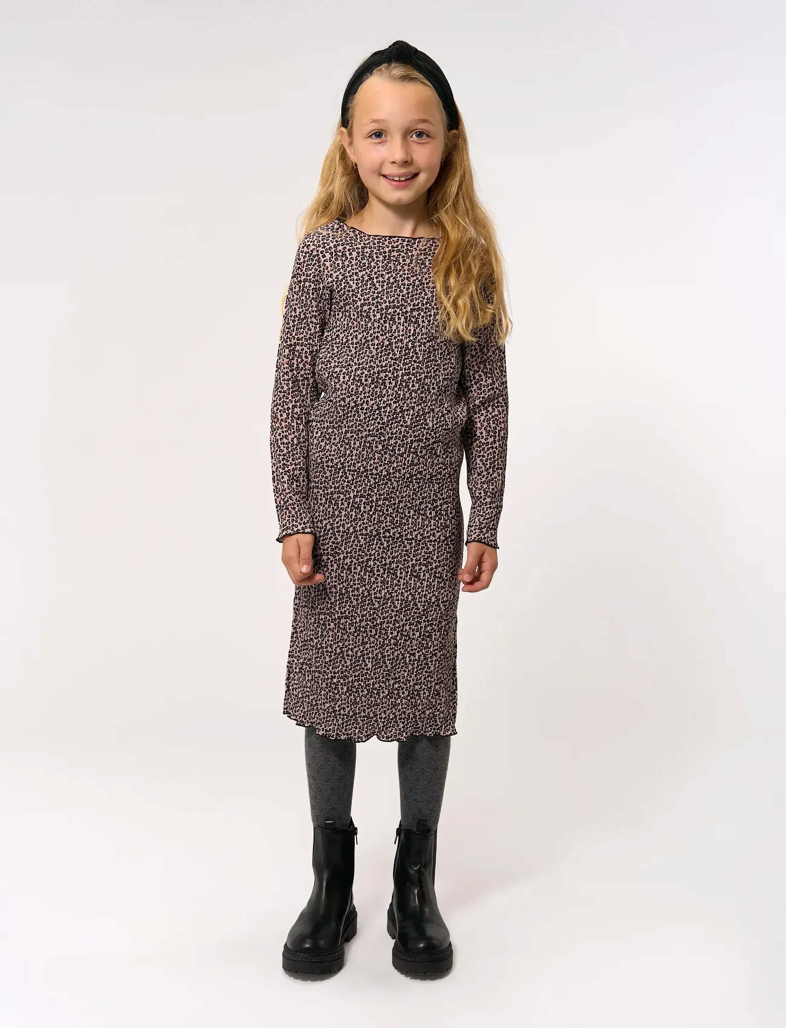 The New - TNPet L_S Pleat Dress - laisvalaikio suknelės ilgomis rankovėmis - feather gray aop - 0