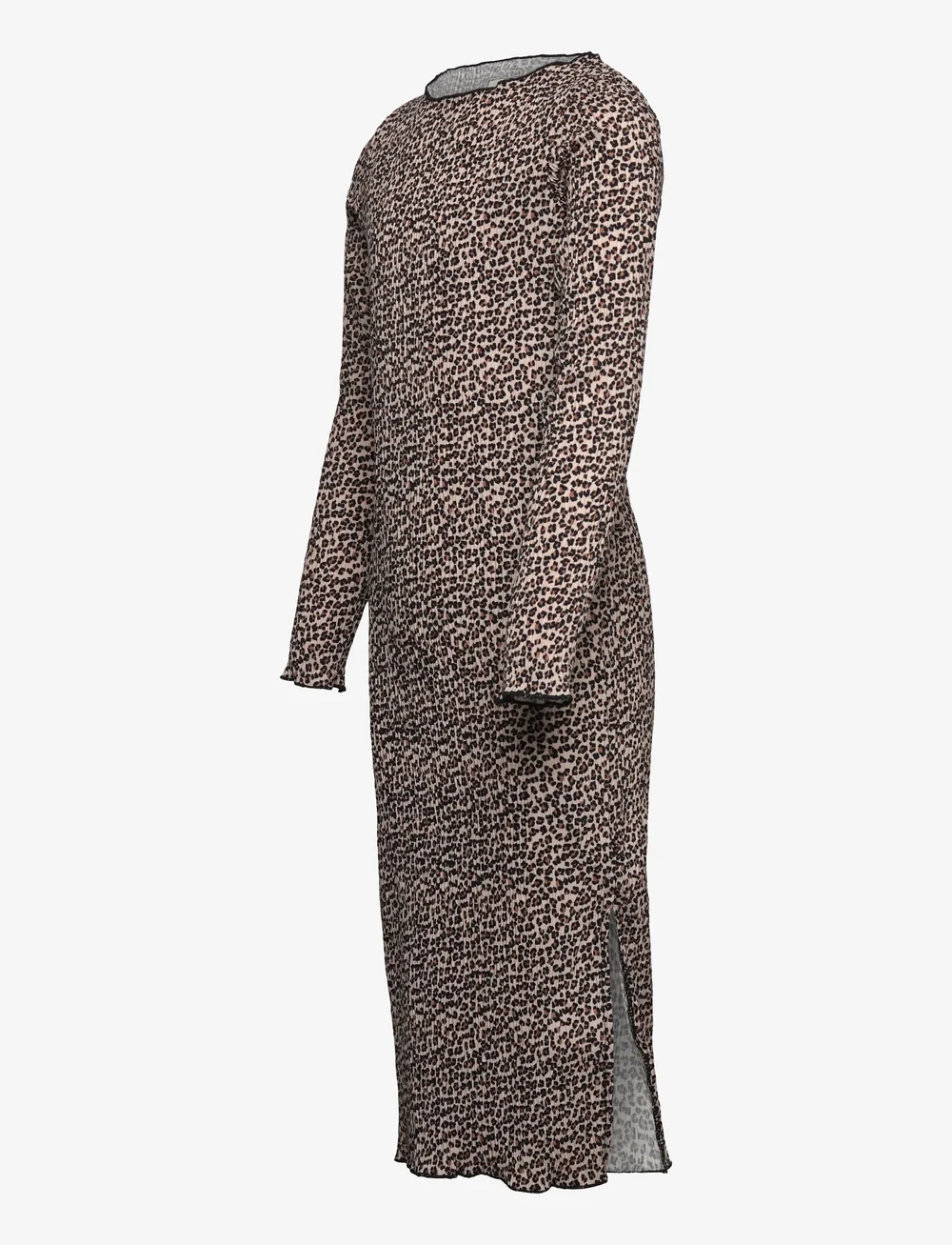 The New - TNPet L_S Pleat Dress - langärmelige freizeitkleider - feather gray aop - 3