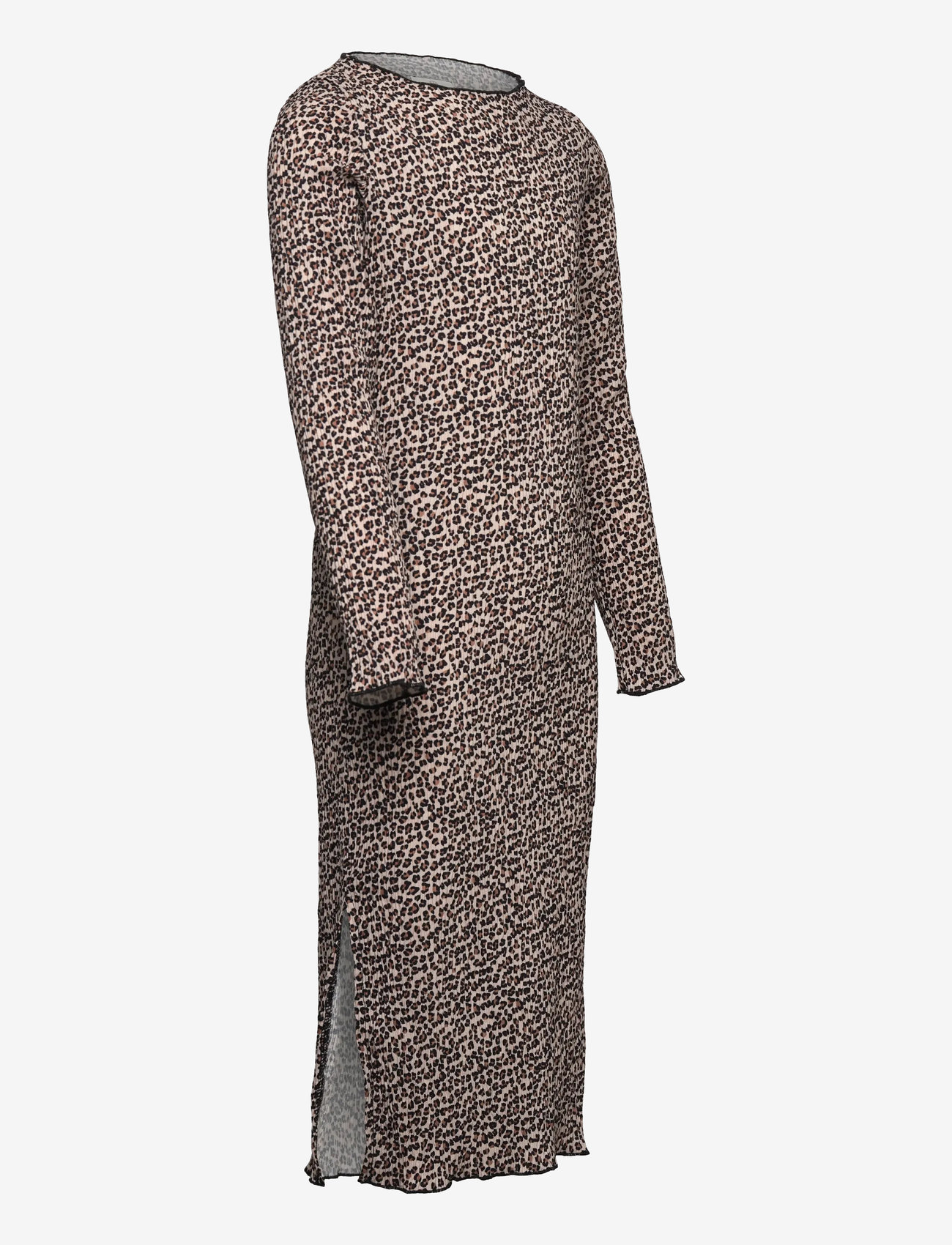 The New - TNPet L_S Pleat Dress - långärmade vardagsklänningar - feather gray aop - 4