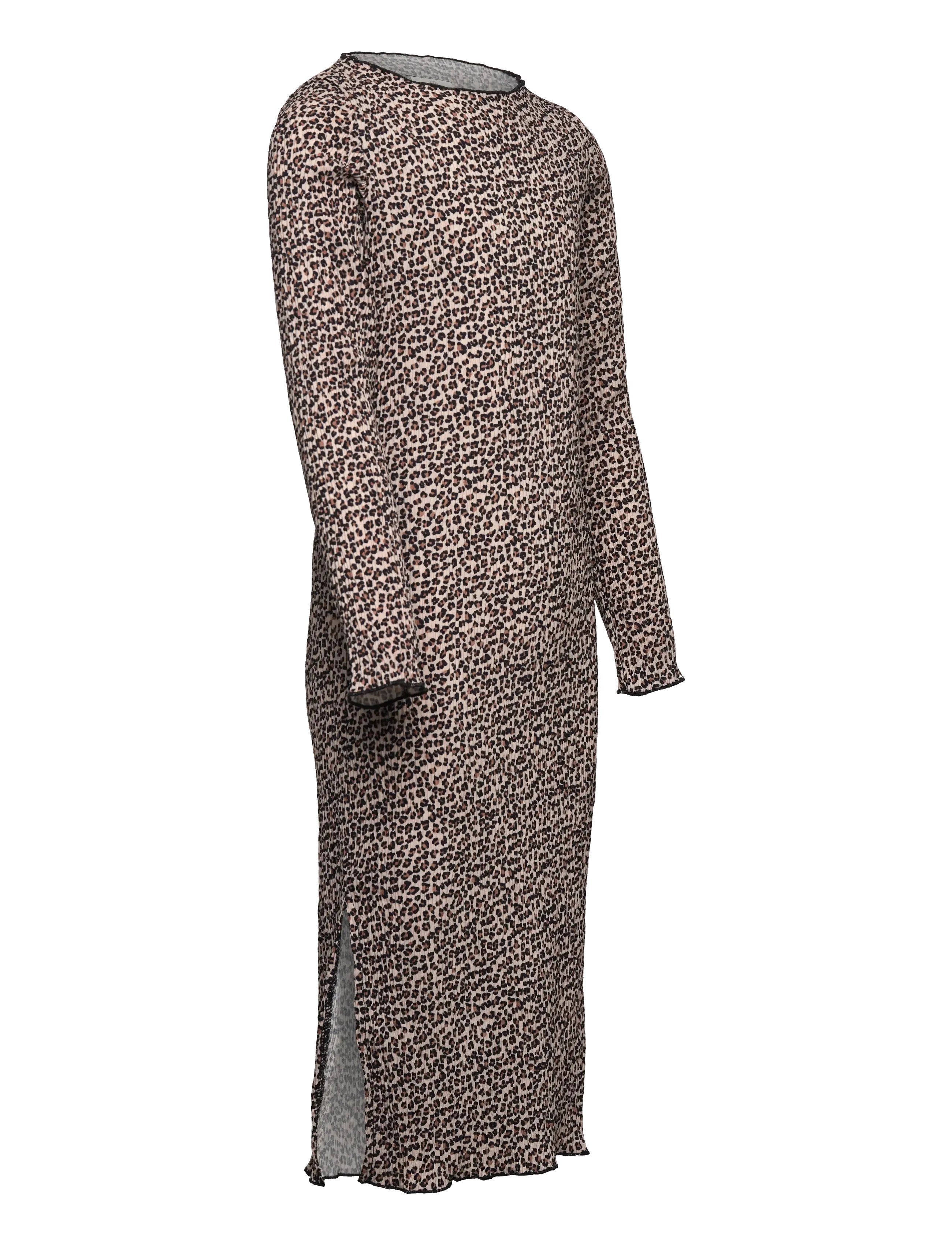 The New - TNPet L_S Pleat Dress - laisvalaikio suknelės ilgomis rankovėmis - feather gray aop - 4