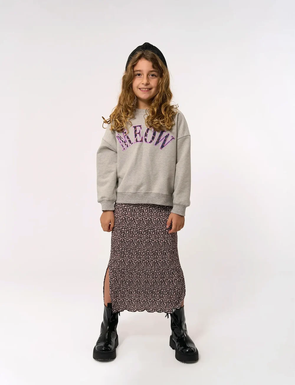 The New - TNPet Long Pleat Skirt - maxi skirt - feather gray aop - 0