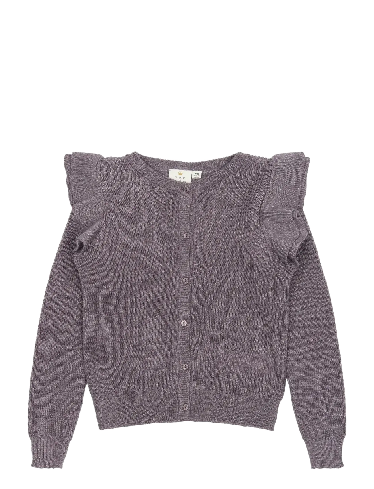 The New TNPerla Glitter Knit Cardigan - Overdele - GRAY RIDGE / purple
