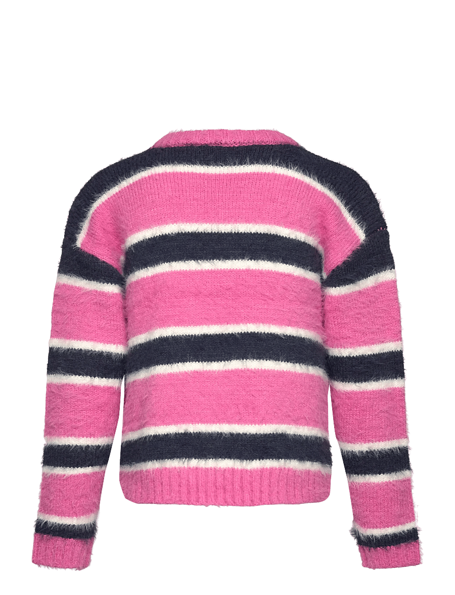The New - TNPalmina Knit Pullover - peysur - ibis rose striped - 2