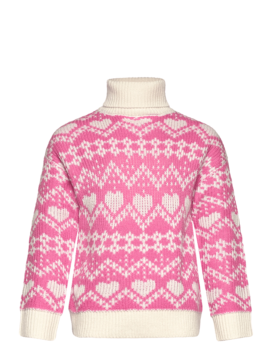 The New - TNPerline Jacquard Pullover - peysur - ibis rose - 1