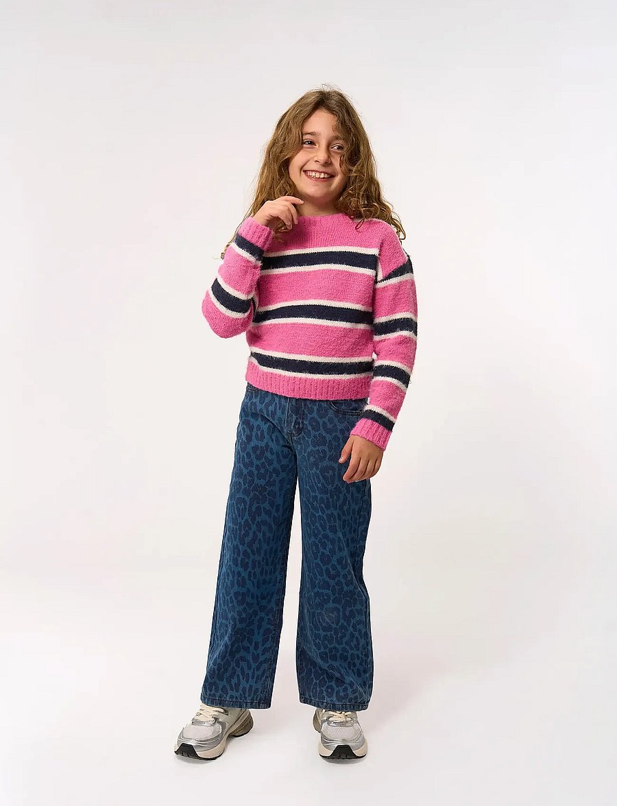 The New - TNPrima Wide Jeans - medium blue denim aop - 0