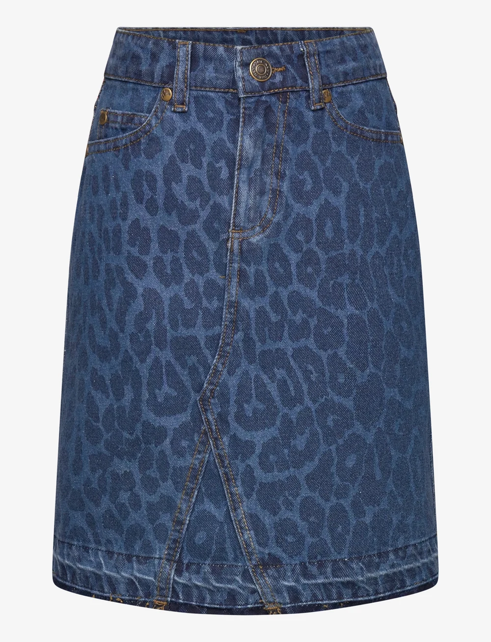 The New - TNPrima Denim Skirt - denimshorts - medium blue denim aop - 0