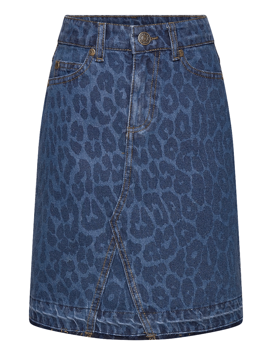The New - TNPrima Denim Skirt - gallastuttbuxur - medium blue denim aop - 0