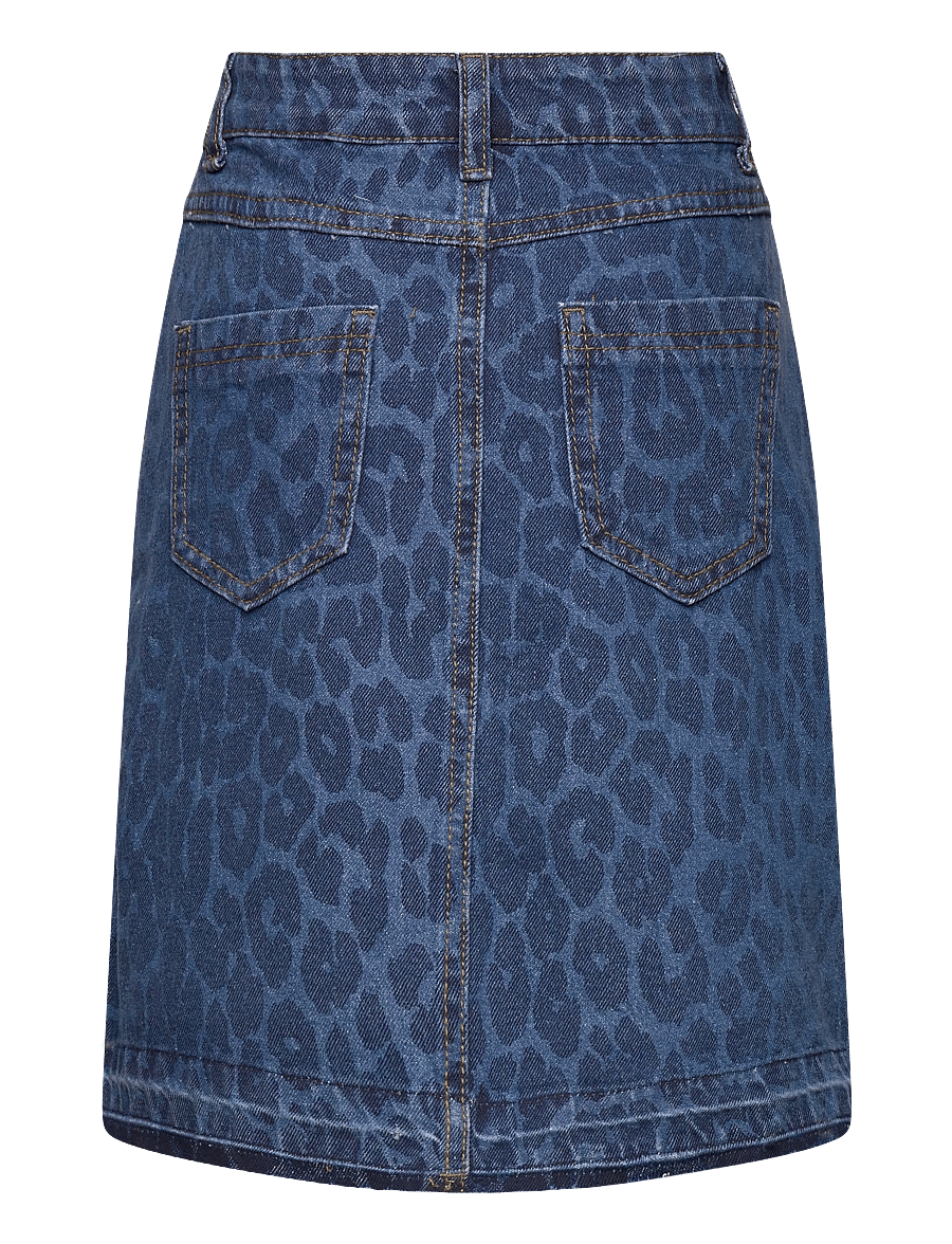 The New - TNPrima Denim Skirt - gallastuttbuxur - medium blue denim aop - 1