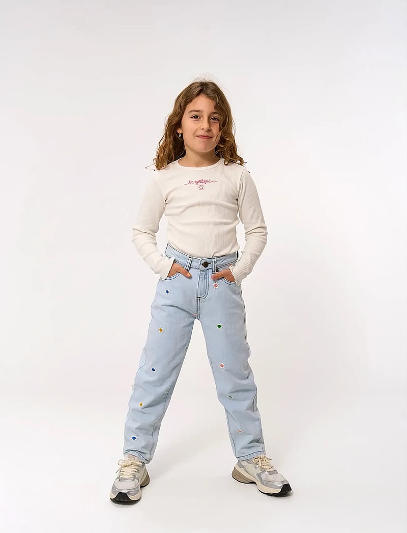 The New - TNPorscha Mom Fit Jeans - tapered jeans - light blue denim emb - 0