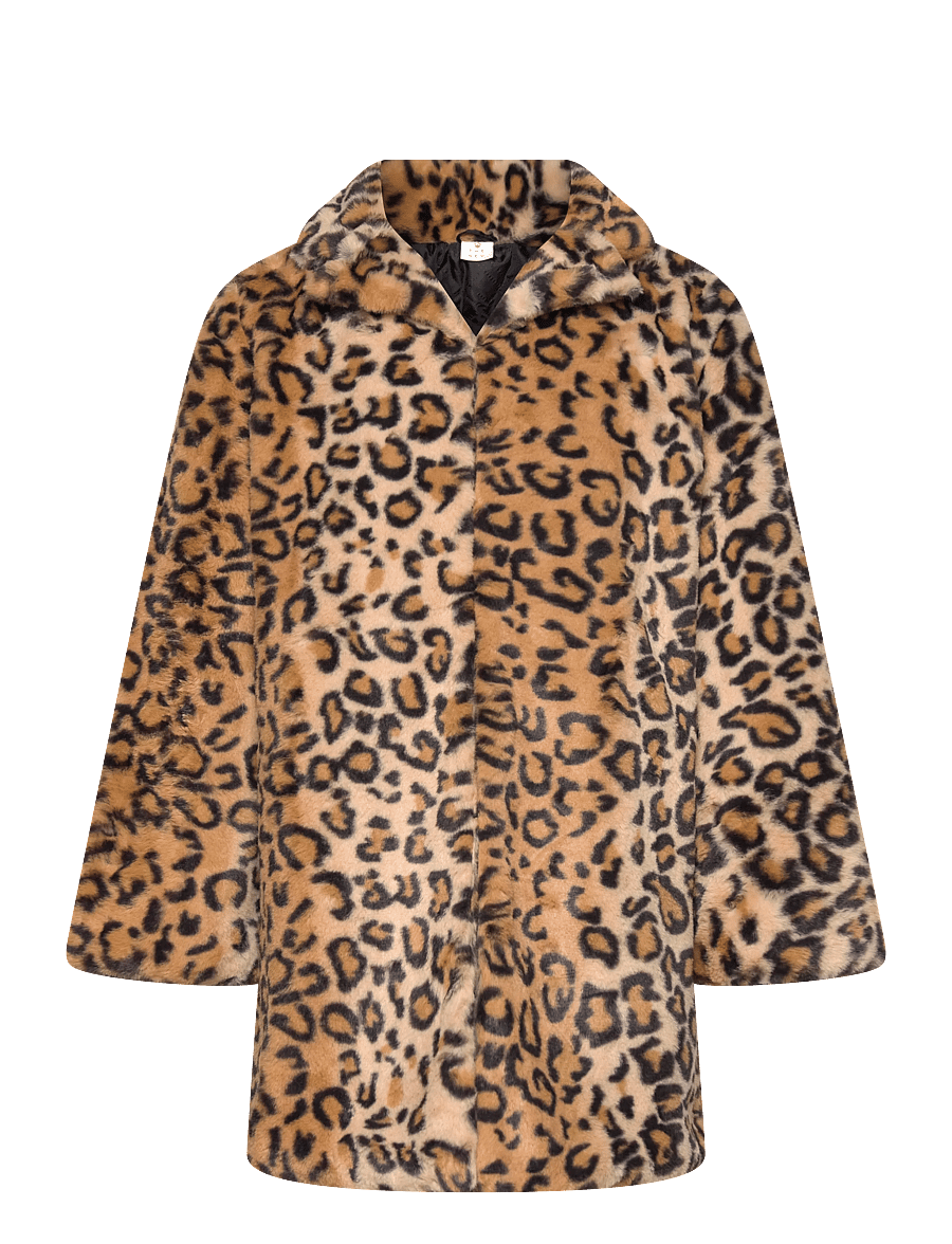 The New - TNPam Jacket - dirbtinis kailis - feather gray aop - 1