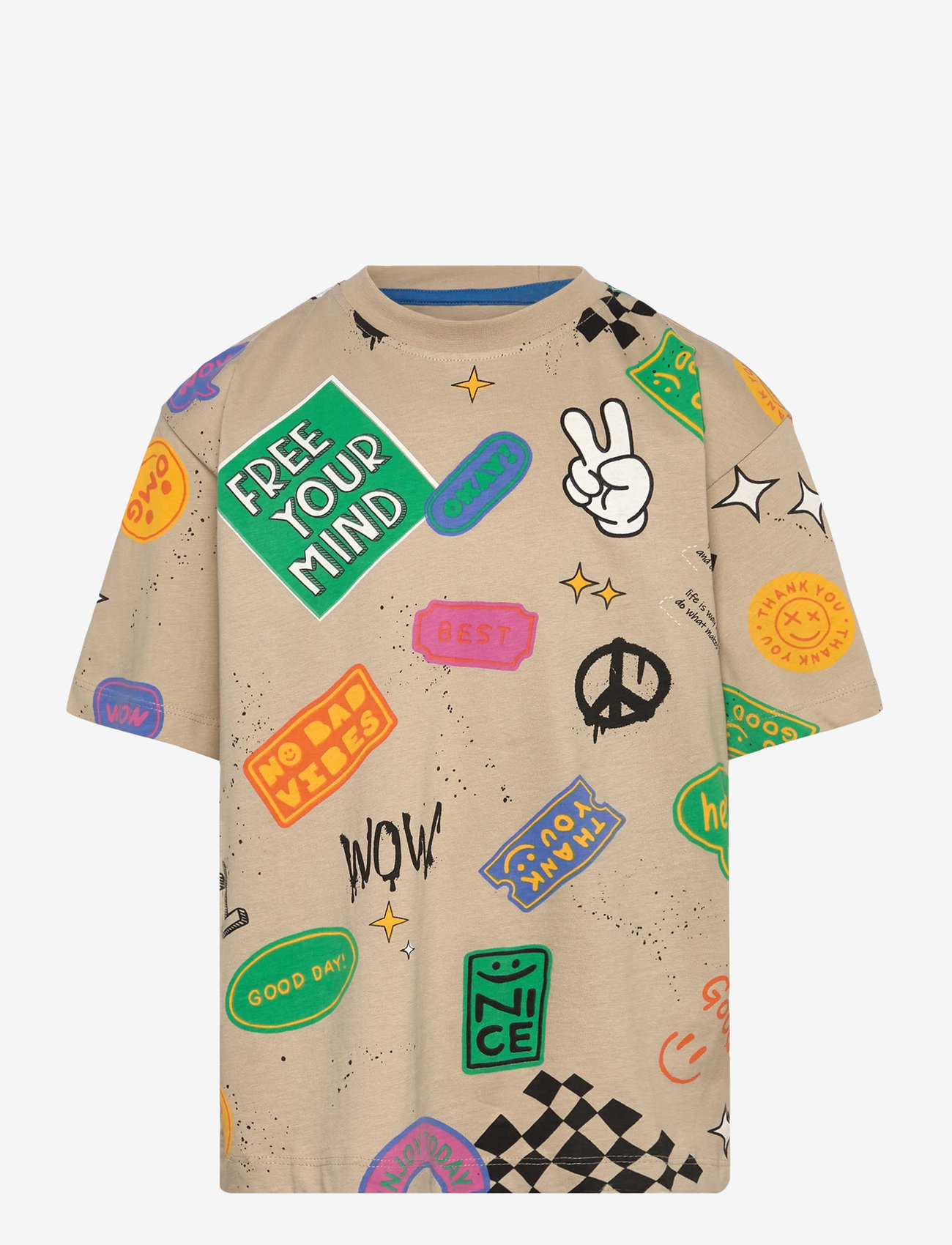 The New - TNPete OS S_S Tee - lühikeste varrukatega t-särgid - humus aop - 0