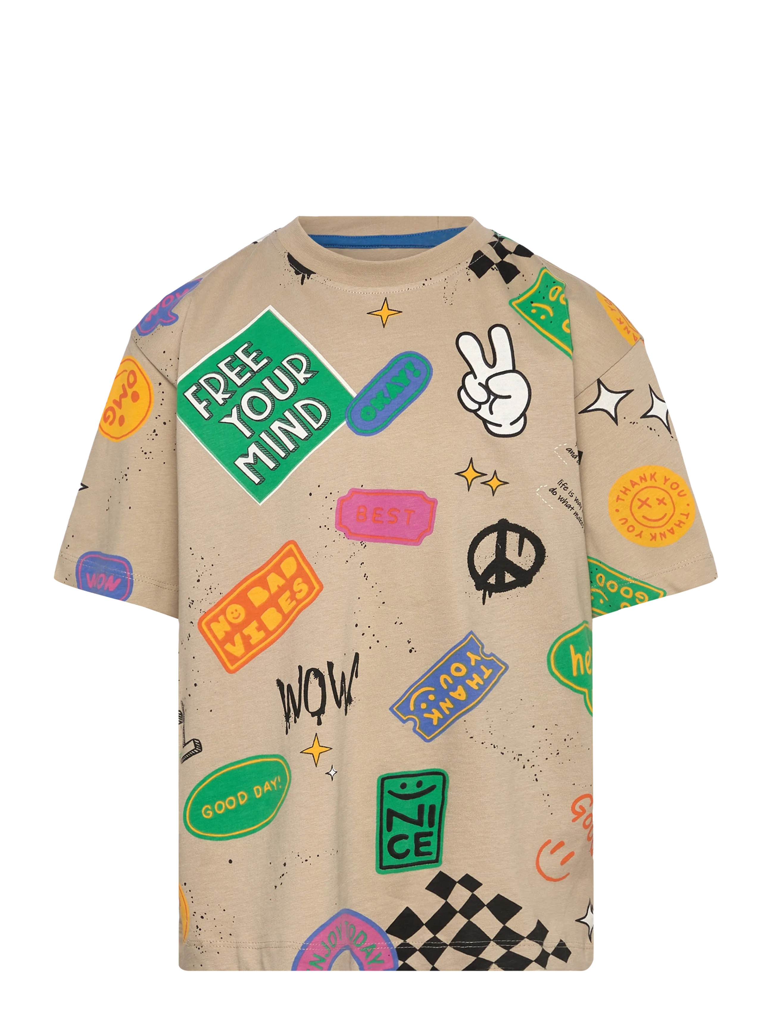 The New TNPete OS S_S Tee - 4 for 3 - HUMUS AOP / beige