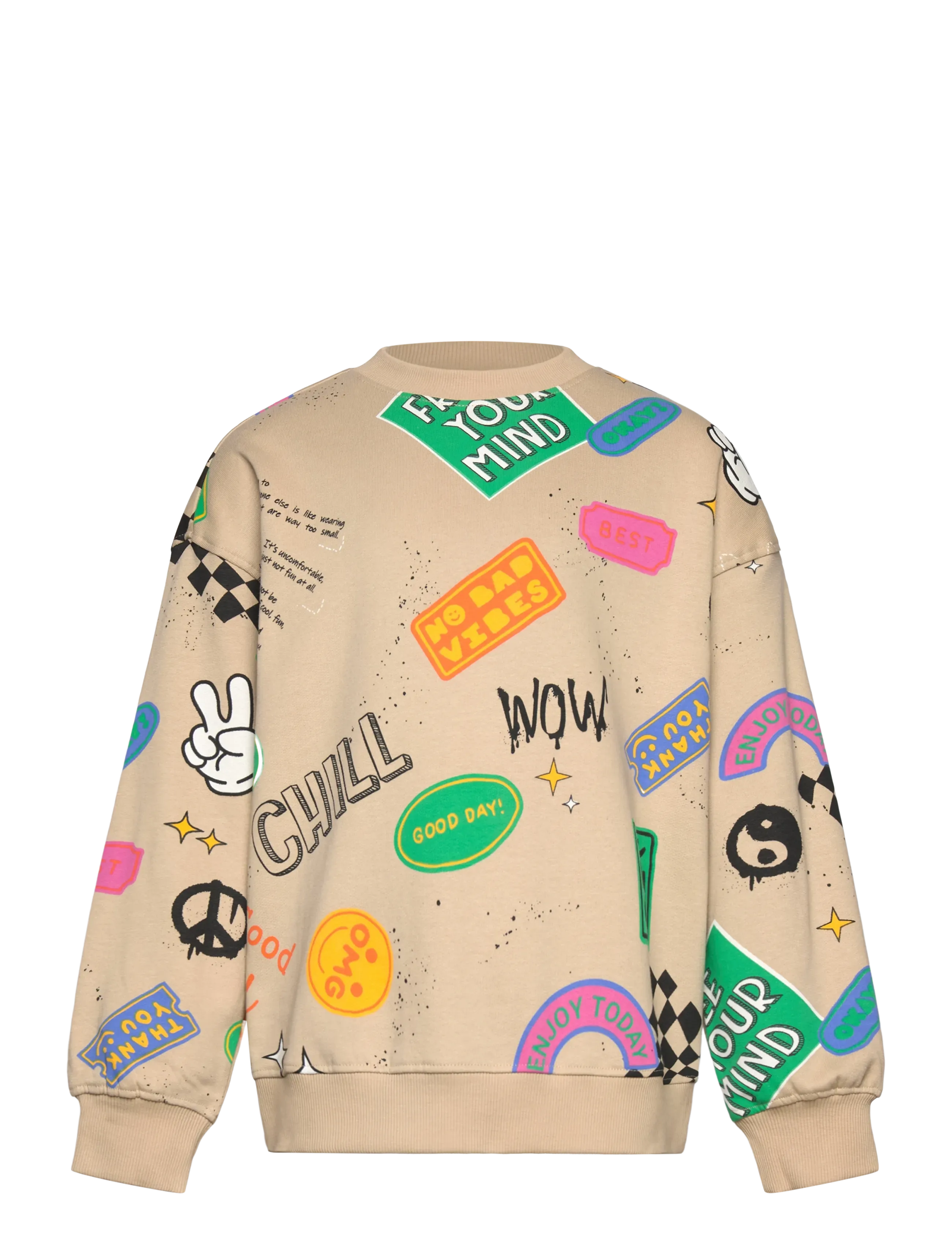 The New TNPeter OS Sweatshirt - Riided - HUMUS AOP / beige