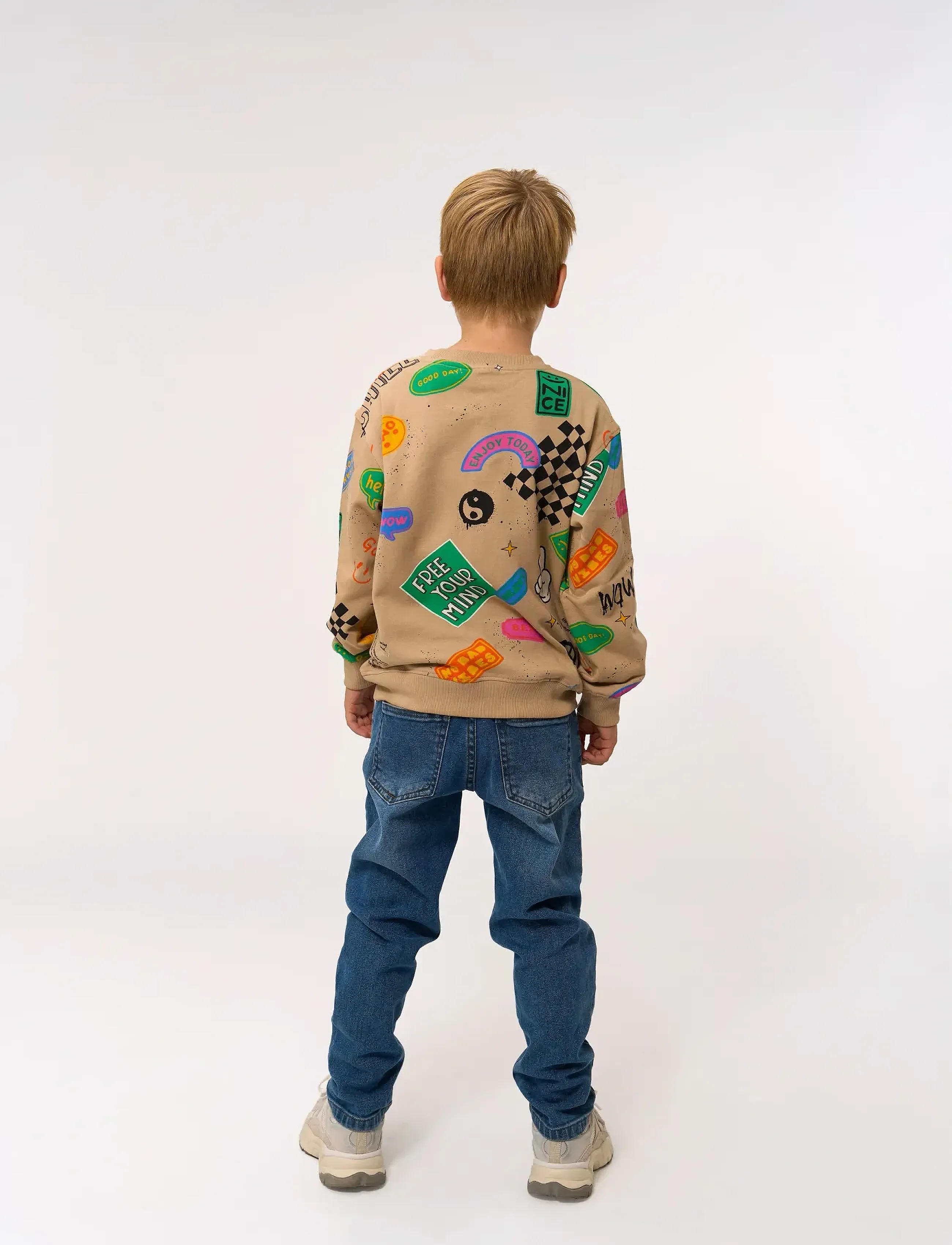 The New - TNPeter OS Sweatshirt - svetarit - humus aop - 3