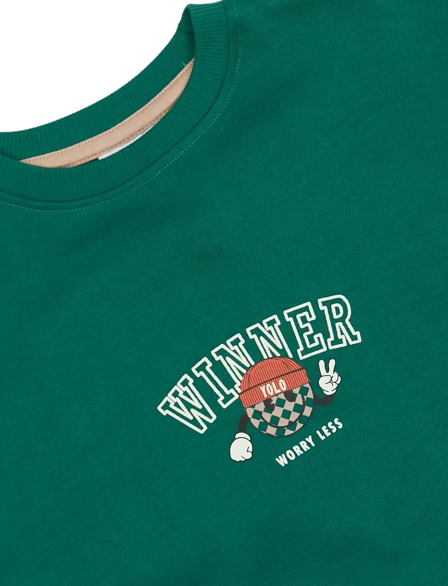 The New - TNPaul OS Sweatshirt - collegepaidat - alpine green - 4