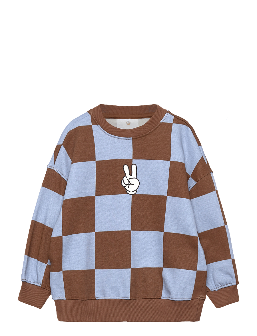 The New - TNPollard OS Sweatshirt - toffee check - 1
