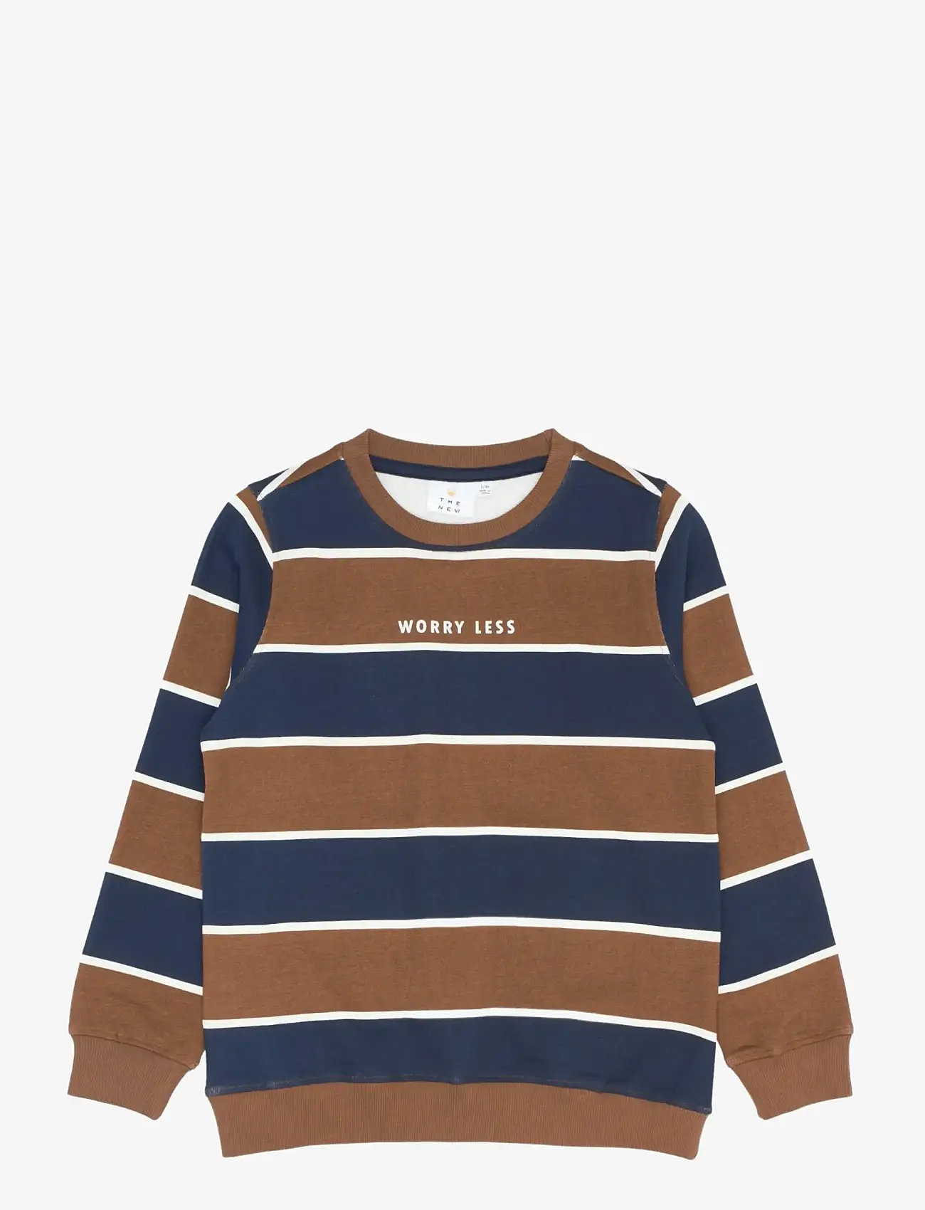 The New - TNPierno Sweatshirt - dressipluusid - toffee striped - 1