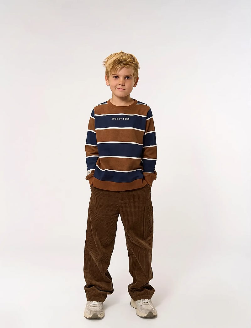 The New - TNPierno Sweatshirt - dressipluusid - toffee striped - 0